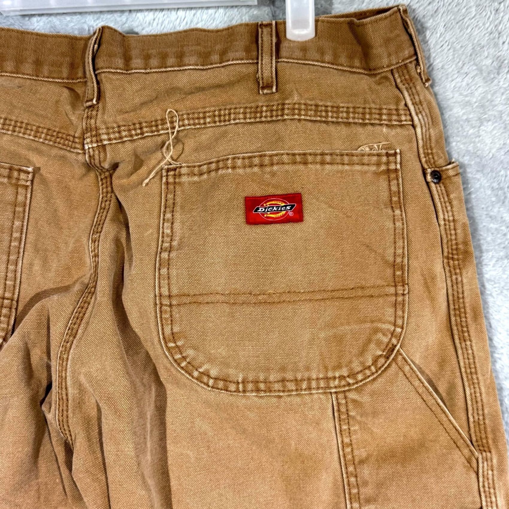 Dickies Dickies Carpenter Jeans Men’s 34x32 Brown Denim Relaxed Fit Straight Leg Jeans Mens Size US 34 / EU 50 - 7 Thumbnail