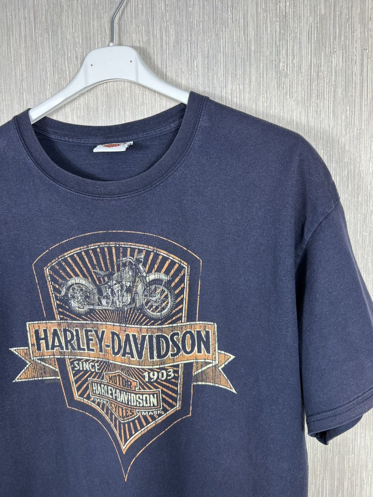Harley Davidson Vintage 2012 Harley-Davidson motocycle Konz y2k Germany tee Size US XL / EU 56 / 4 - 3 Thumbnail