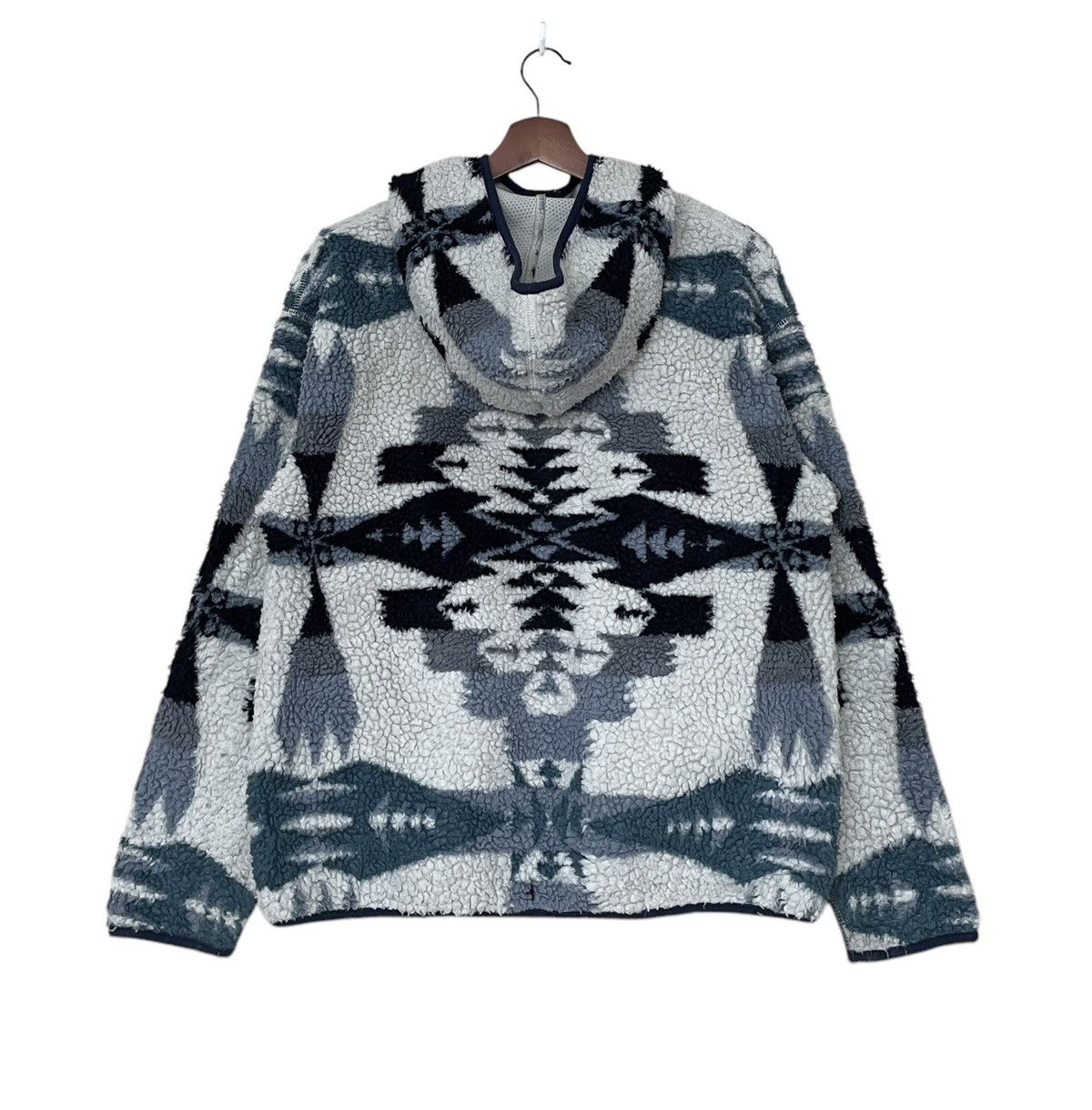 Pendleton × Vintage Vintage Brand Pendleton Navajo Fleece Hoodie 1990s Size US M / EU 48-50 / 2 - 2 Thumbnail