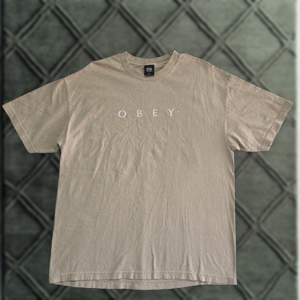 Obey OBEY Shirt Mens T-Shirt Brown Medium Short Sleeve Graphic Print Cotton Size US M / EU 48-50 / 2 - 1 Thumbnail