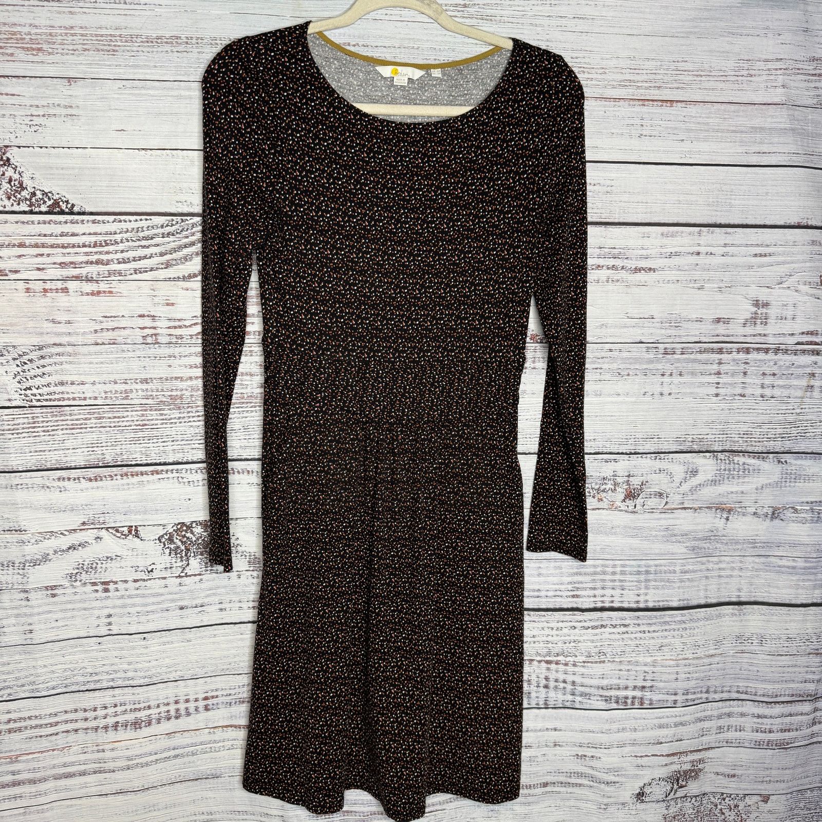 Boden Boden Abigail Jersey Dress Black Long Sleeve Soft 2P Size XS / US 0-2 / IT 36-38 - 1 Thumbnail