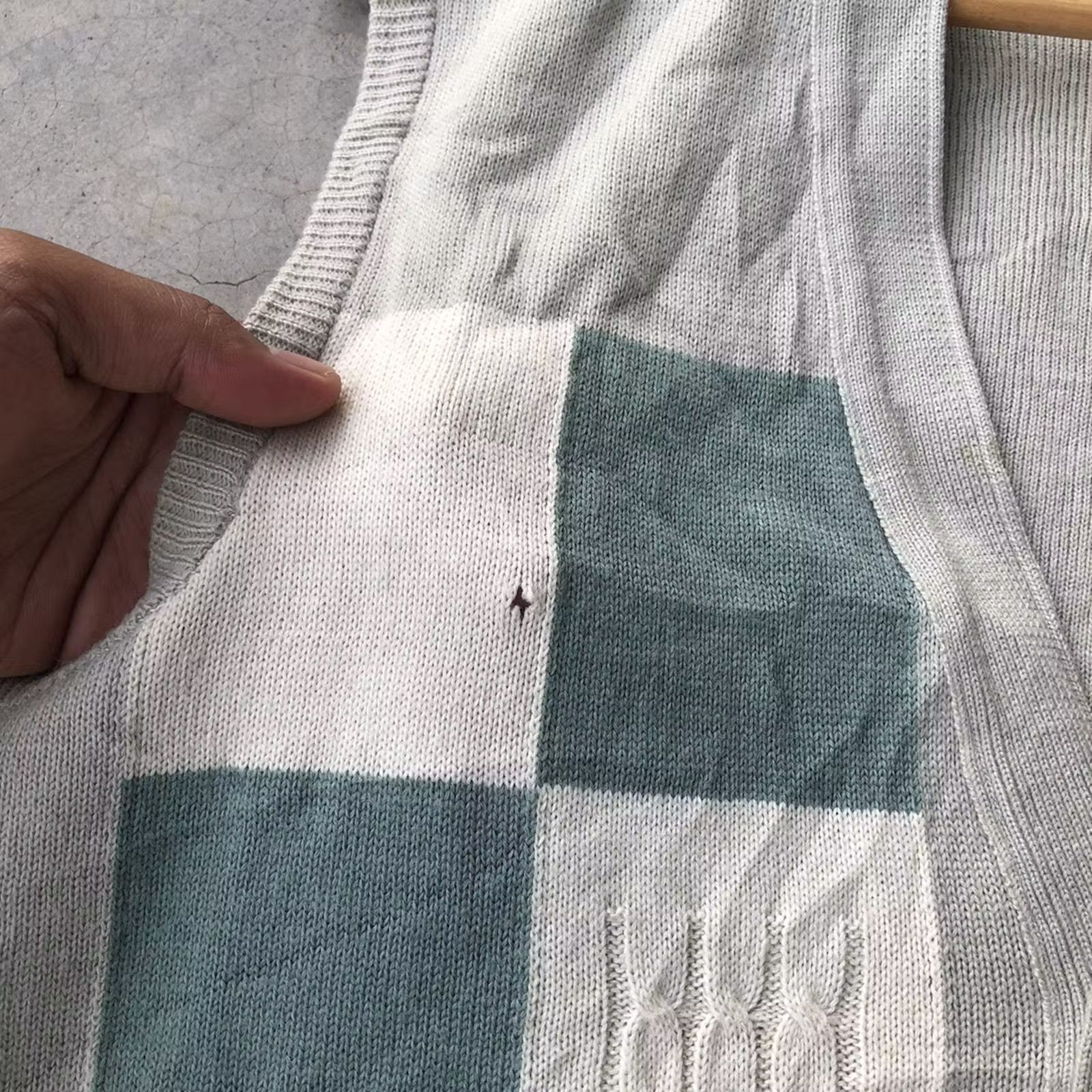 Beauty Beast 📌Japanesebrand Vest Jumper/Memeri Checkered Pattern Size US M / EU 48-50 / 2 - 5 Thumbnail