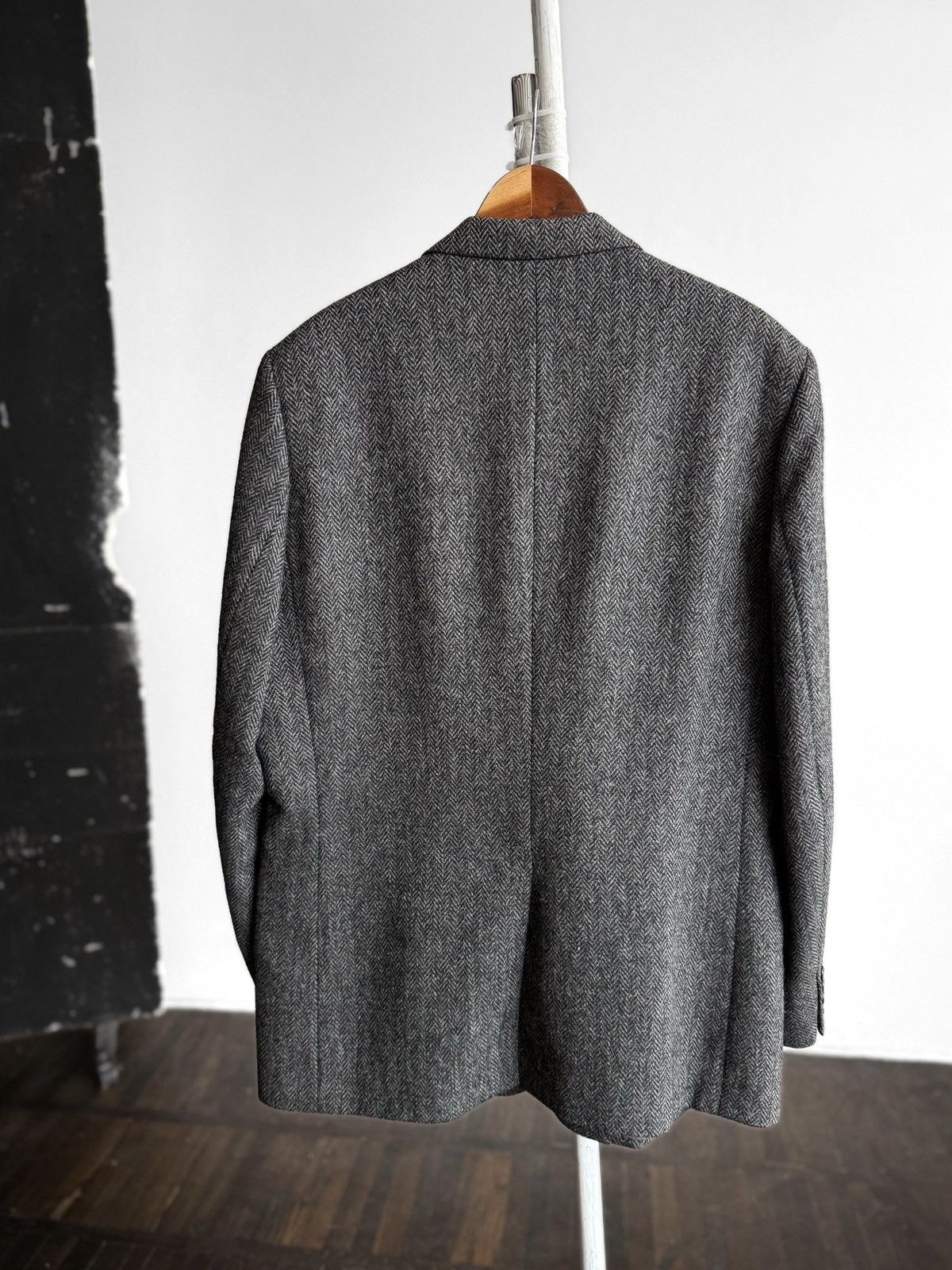 Aquascutum Aquascutum Tweed Mens Gray Blazer Jacket Wool Made in UK Size 50L - 3 Thumbnail