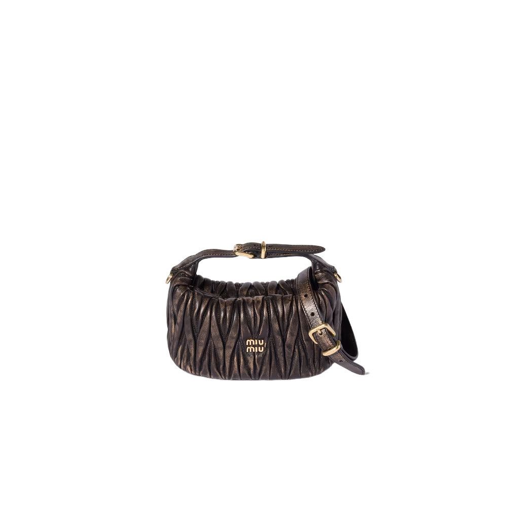 Miu Miu MIU MIU $2350 Coffee Nappa Leather Mini Top Handle Bag New & Size ONE SIZE - 1 Thumbnail