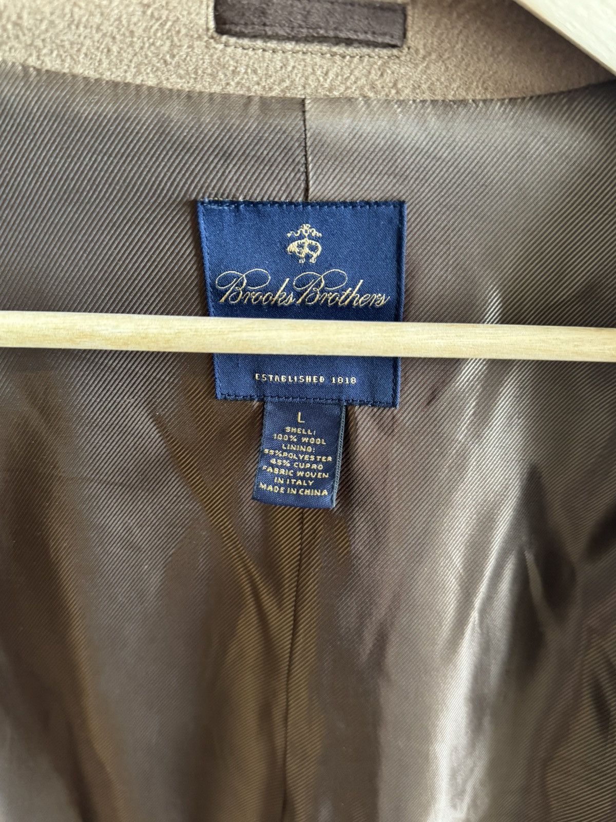 Brooks Brothers Brooks Brothers Camel Wool Overcoat Size US L / EU 52-54 / 3 - 5 Thumbnail