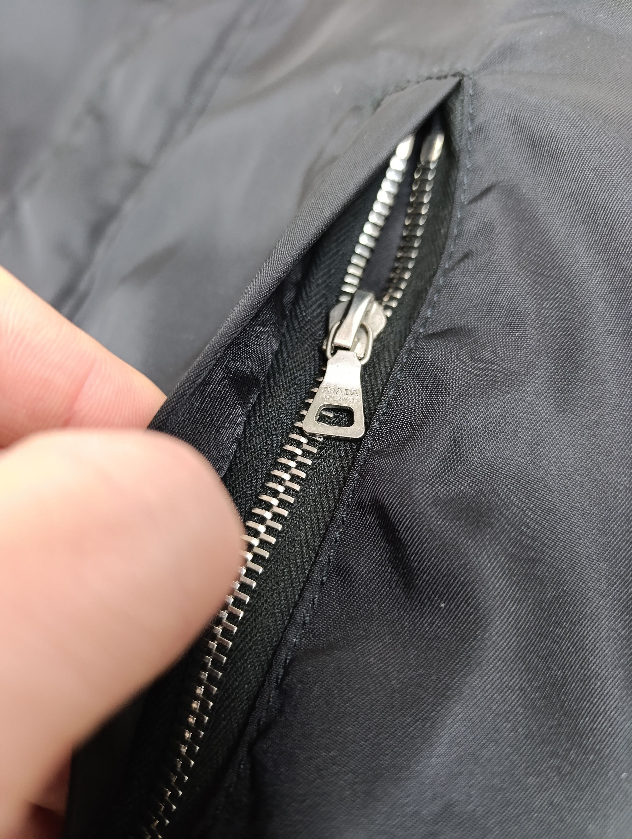 Prada ARCHIVE 90S PRADA LEATHER SHOULDER NYLON DOUBLE ZIP COAT Size US L / EU 52-54 / 3 - 9 Thumbnail