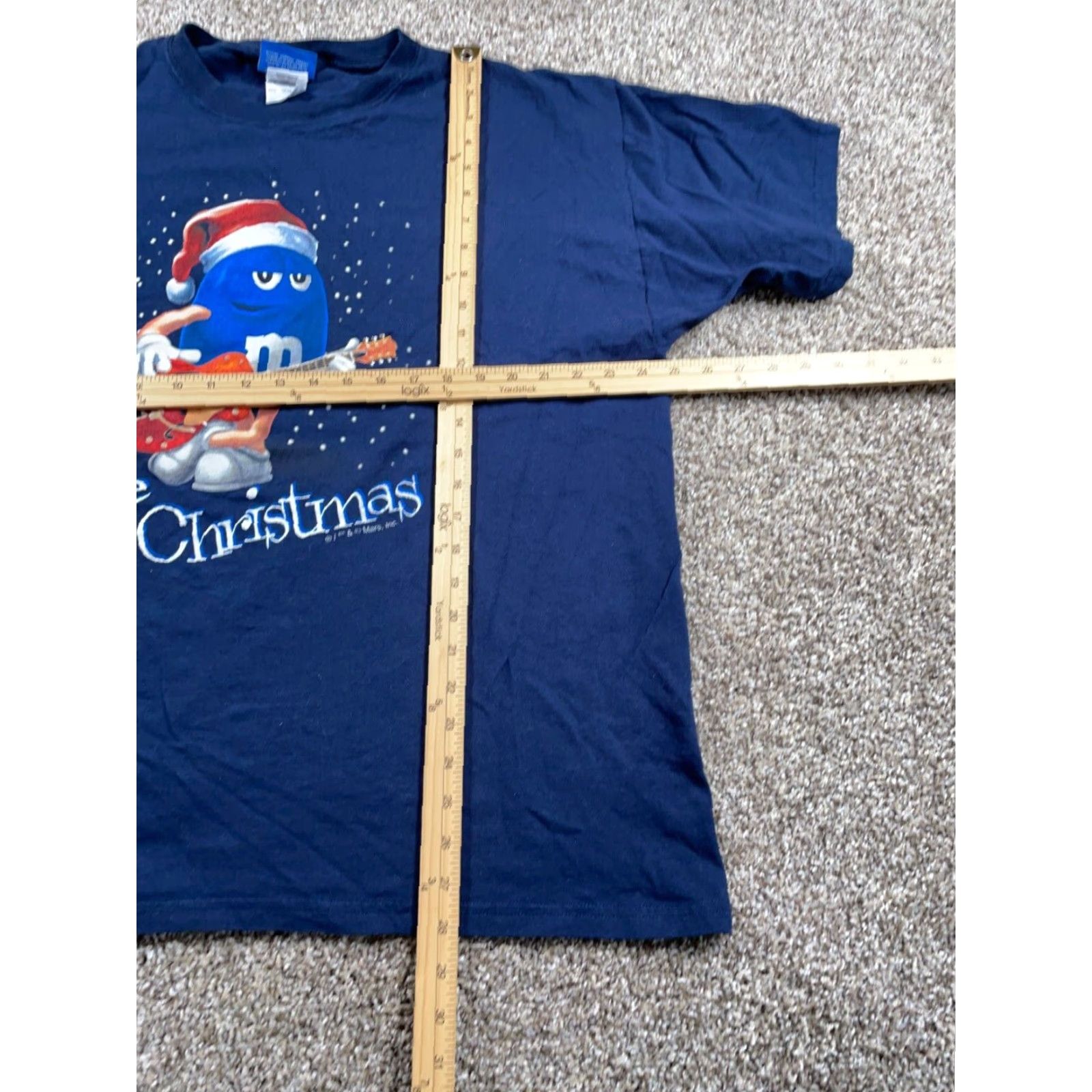 Vintage VINTAGE M&M's Blue Christmas T-Shirt Men 2XL Crew Neck Short Sleeve Holiday Retro Santa Clause Logo Graphic Print Cotton Jersey Size US XXL / EU 58 / 5 - 5 Thumbnail