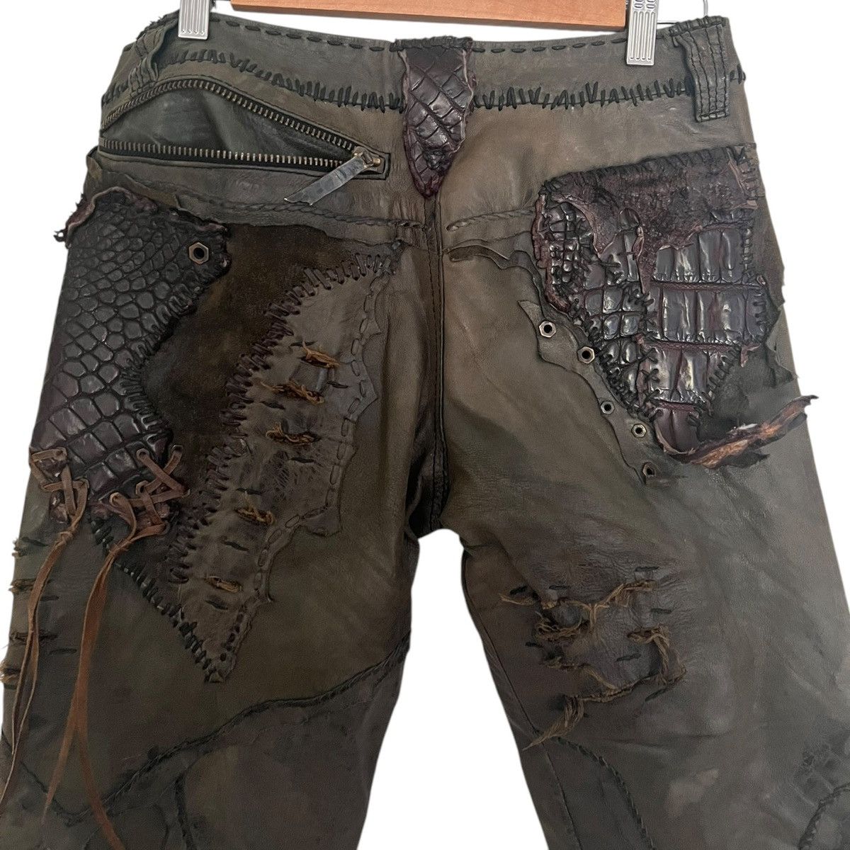 14th Addiction 14th addiction leather crocodile pants Size US 31 - 5 Thumbnail