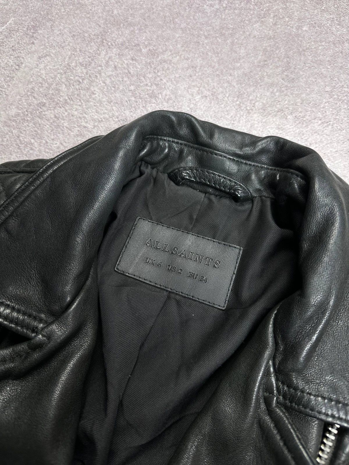Allsaints Allsaints Genuine Leather Womans Jacket US 2 Size S / US 4 / IT 40 - 4 Thumbnail