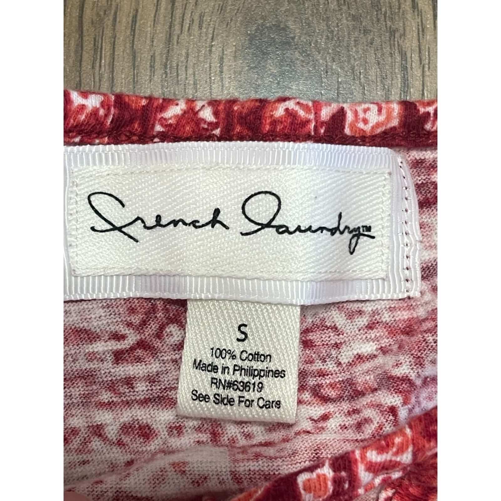 Vintage French Laundry Tank Shirt Women's Small White Red Floral Open Neckline Casual Size S / US 4 / IT 40 - 7 Thumbnail