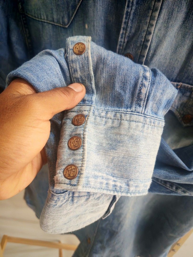 Ralph Lauren Ralph Lauren Western Denim Shirt Gold Snap Size US M / EU 48-50 / 2 - 4 Thumbnail