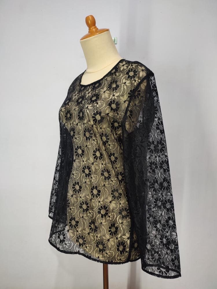 Comme des Garcons Homme Plus Archive CDG - Flower Jacquard Mesh Top Size M / US 6-8 / IT 42-44 - 5 Thumbnail