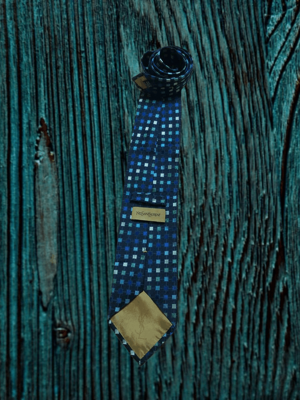 Yves Saint Laurent YVES SAINT LAURENT MENS TIE Geometric Pattern Size ONE SIZE - 1 Thumbnail