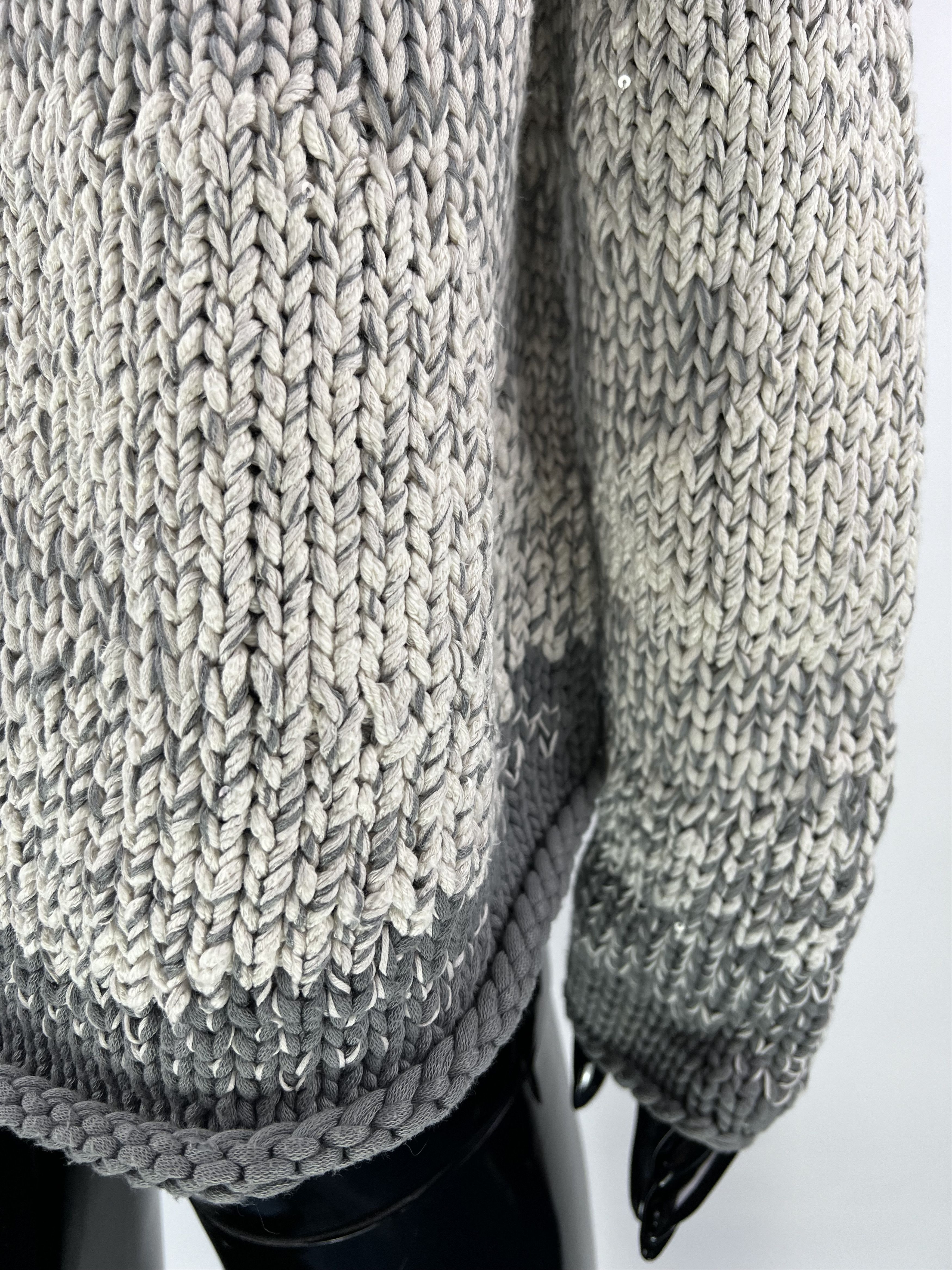 Brunello Cucinelli Brunello Cucinelli Cotton Linen Silk Sequins Sweater Size L Size L / US 10 / IT 46 - 6 Thumbnail