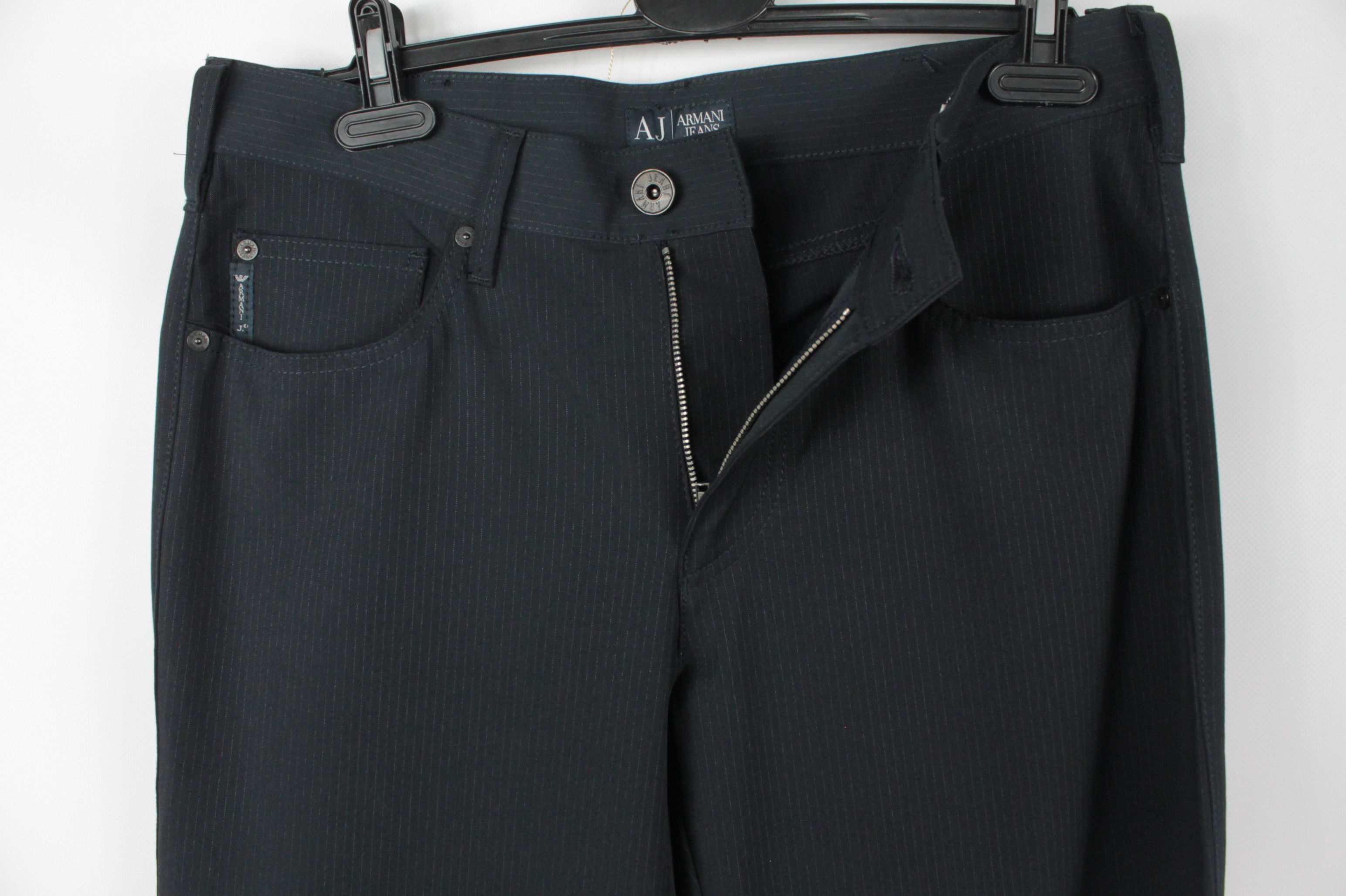 Armani Armani Jeans Comfort Fit Micro Strip Casual Formal Pants Size US 32 / EU 48 - 3 Thumbnail