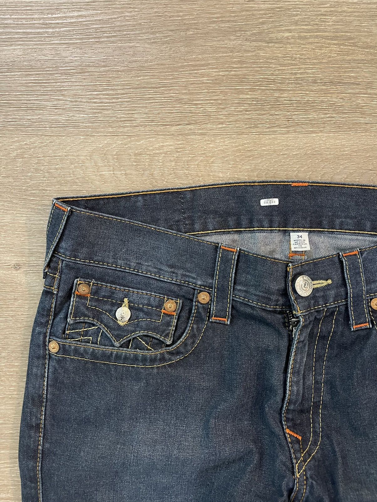 True Religion × Vintage VINTAGE TRUE RELIGION SLIM FIT THICK STITCH DENIM JEANS Size US 36 / EU 52 - 4 Thumbnail