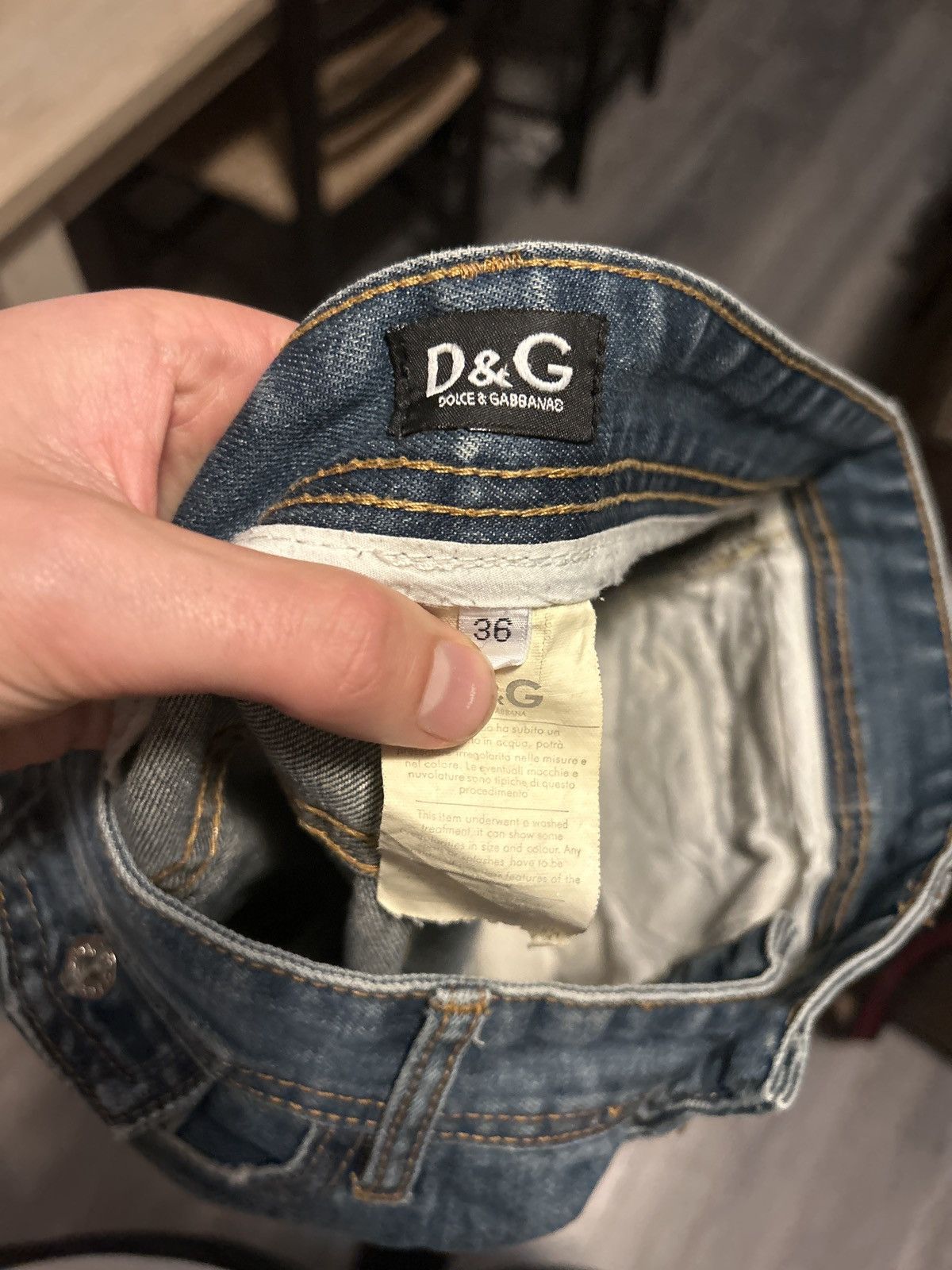 Dolce & Gabbana D&G Men’s Distressed Denim Jeans, Size 36 Size US 36 / EU 52 - 17 Thumbnail