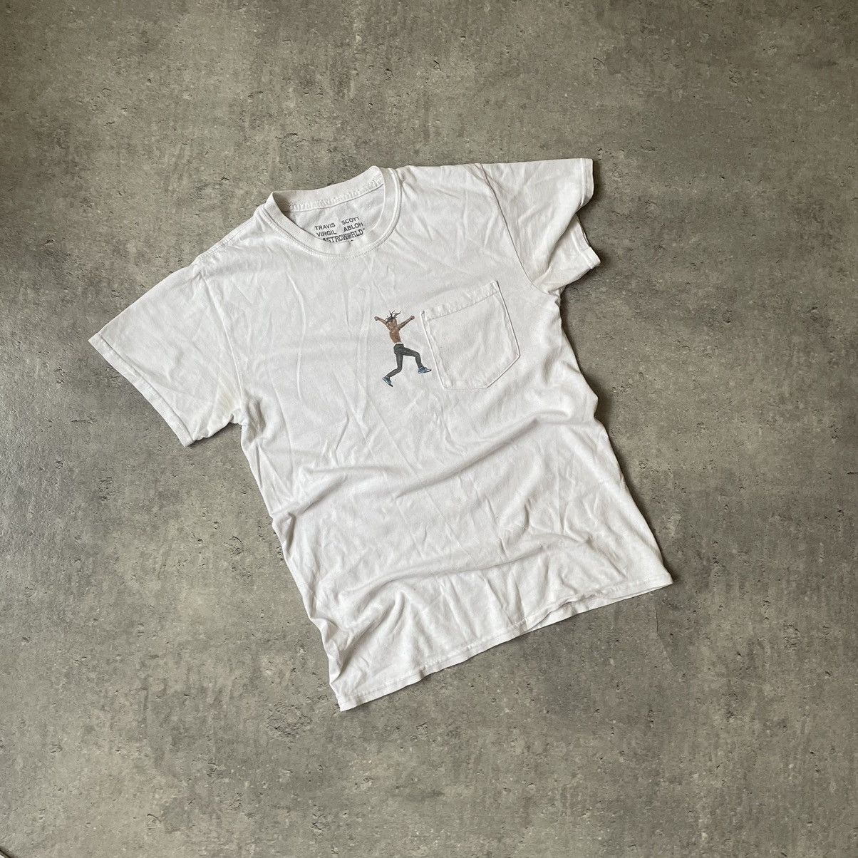 Travis Scott × Virgil Abloh Crazy Travis Scott Virgil Abloh Astroworld 2018 T-Shirt Size US S / EU 44-46 / 1 - 3 Thumbnail