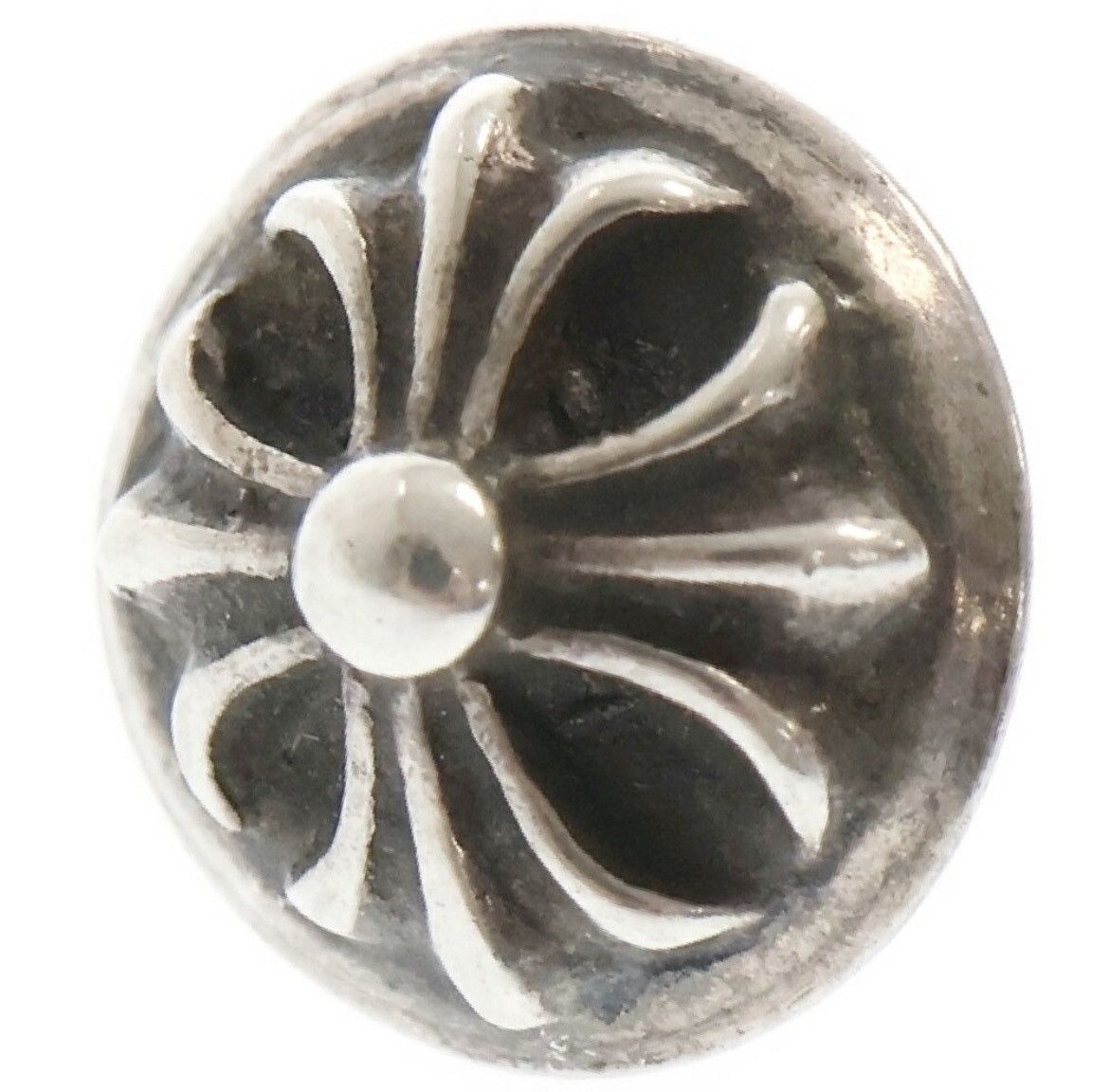 Chrome Hearts Chrome hearts stud cross balll earring | Grailed