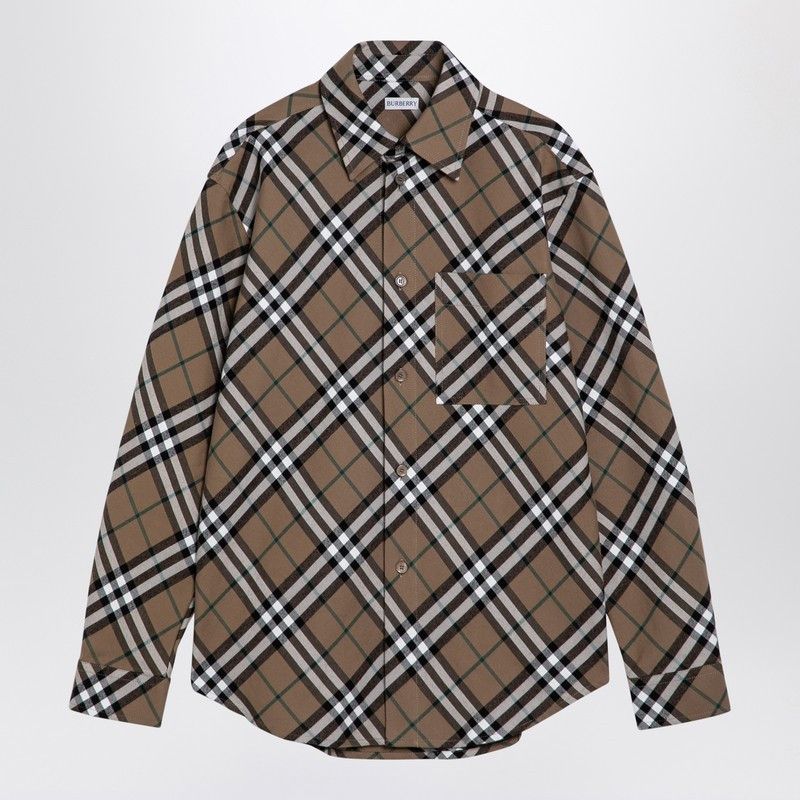 Burberry Beige Check Cotton Shirt