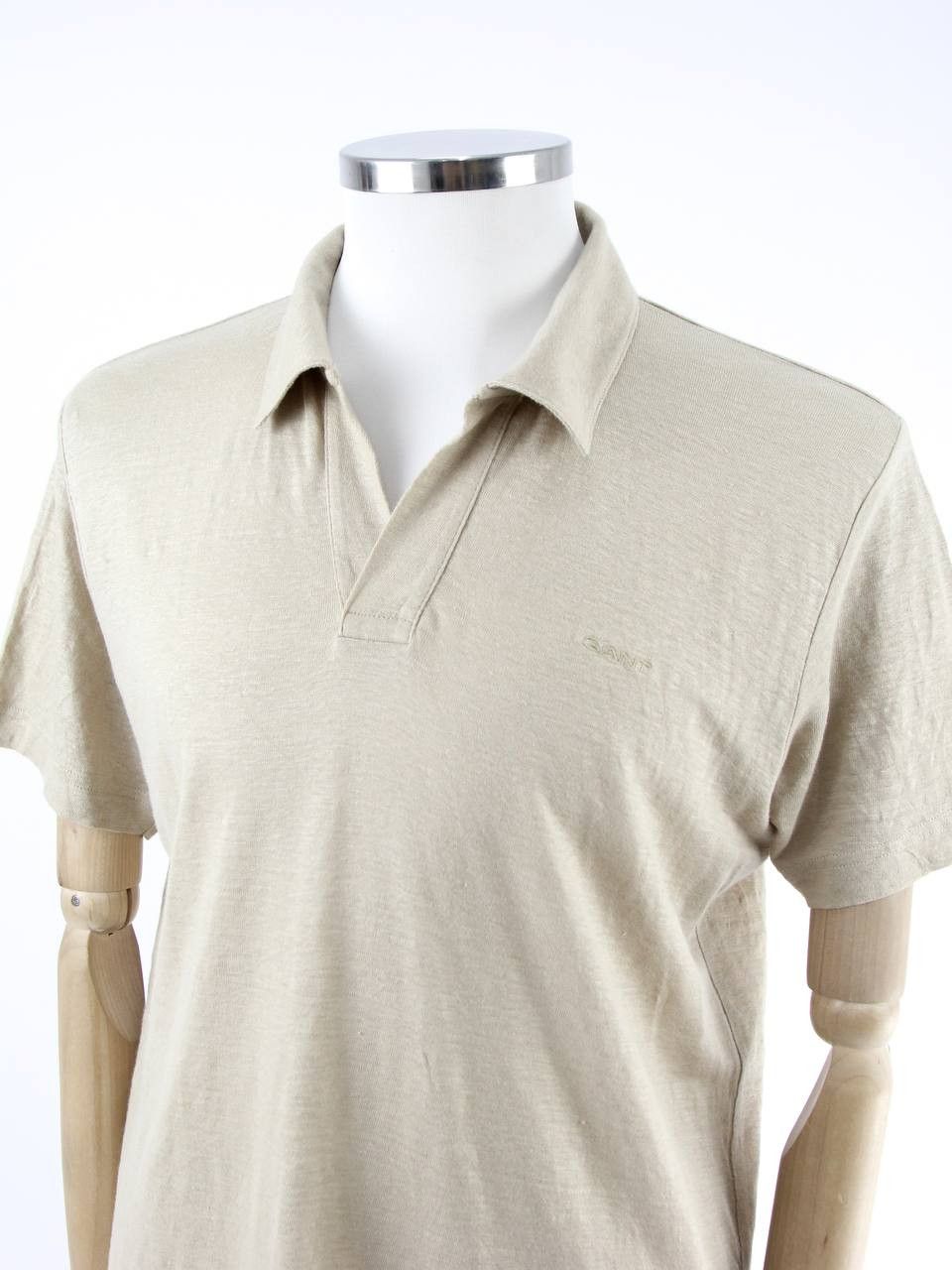 Gant GANT Beige linen polo shirt Size US L / EU 52-54 / 3 - 4 Thumbnail
