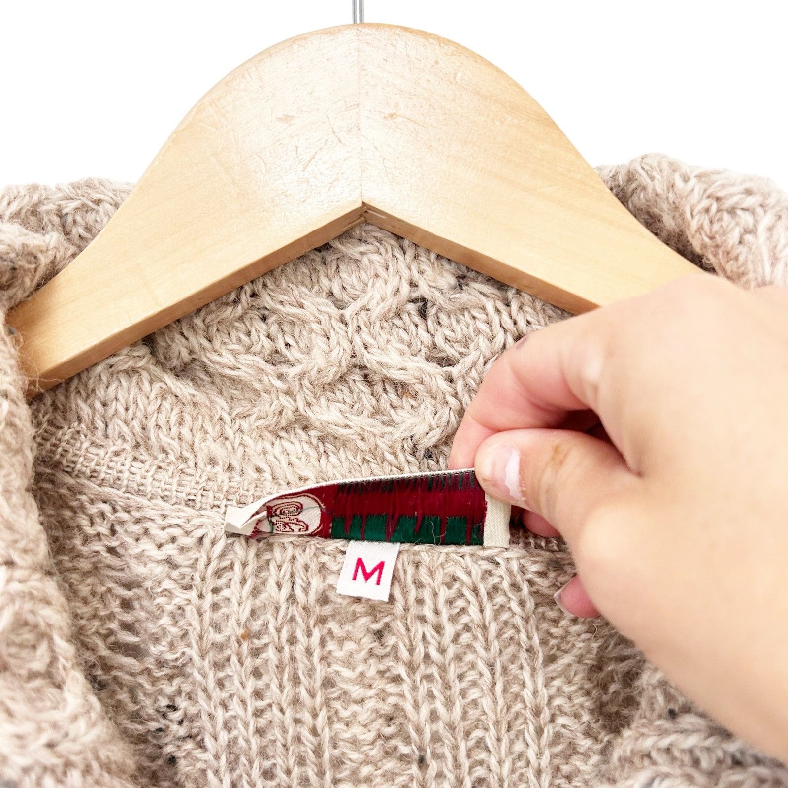 Other Stanoun Tan Merino Wool Made in Ireland Knit Cardigan Sz M Size M / US 6-8 / IT 42-44 - 4 Thumbnail