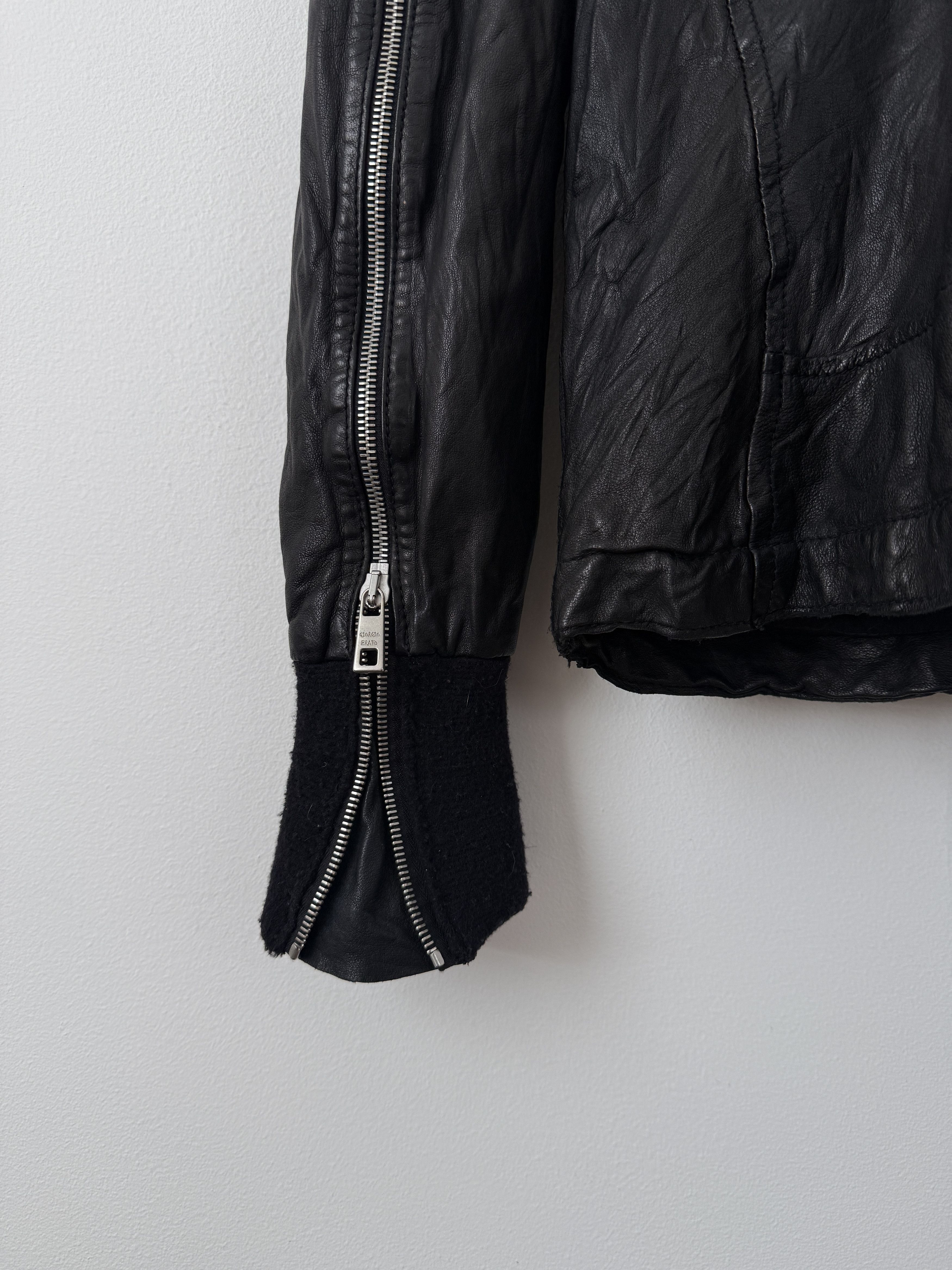 Giorgio Brato Leather Zipper Moto Jacket Size M / US 6-8 / IT 42-44 - 13 Thumbnail