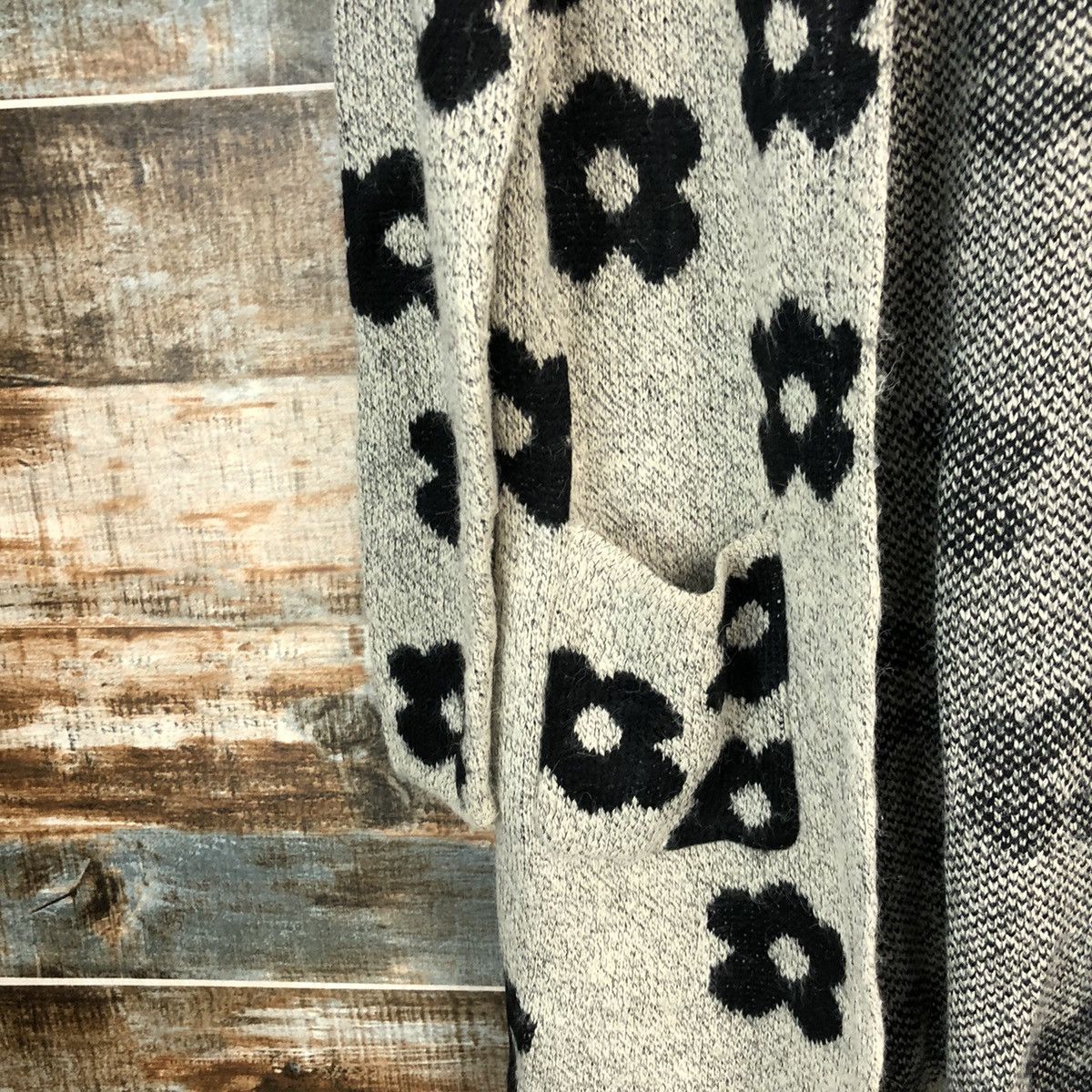 Homespun Knitwear × Japanese Brand Kashion Messange Grey Cardigan Knitwear #A1684 Size L / US 10 / IT 46 - 7 Thumbnail