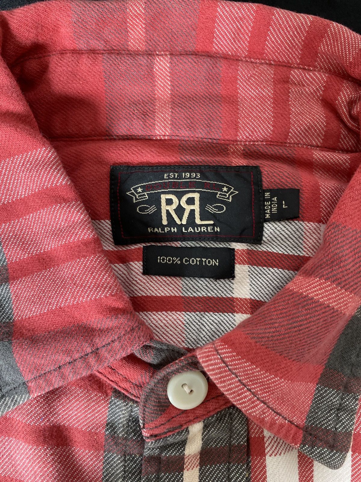 RRL Ralph Lauren RRL Thick Plaid Shirt Size US L / EU 52-54 / 3 - 7 Thumbnail