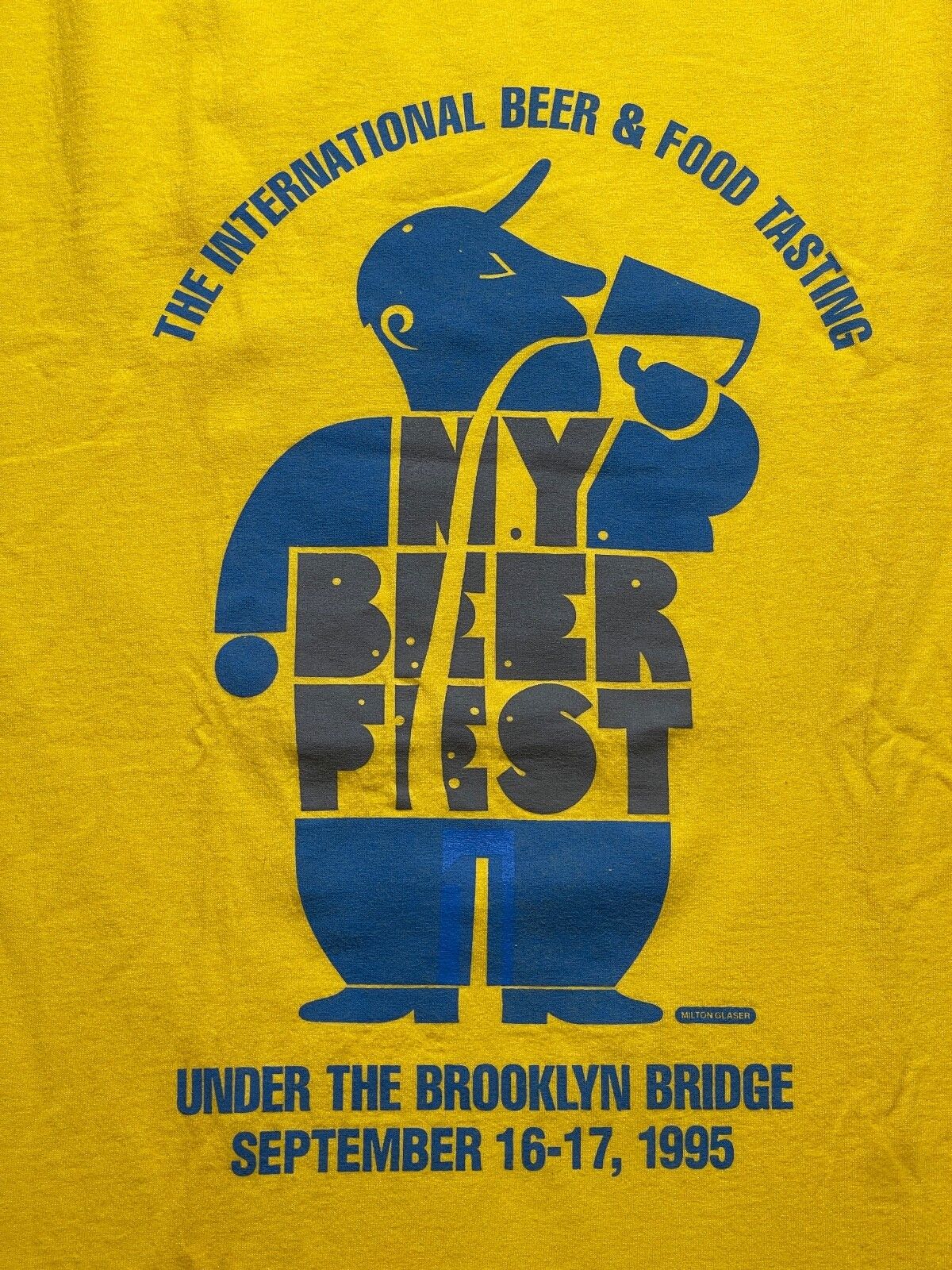 Other RARE 1995 NY Beer Fest Brooklyn NYC Milton Glaser Size US XL / EU 56 / 4 - 1 Thumbnail