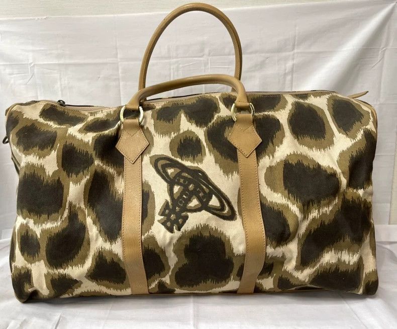 Vivienne Westwood Vivienne Westwood Brown leopard print Saturn canvas patch Size ONE SIZE - 2 Thumbnail