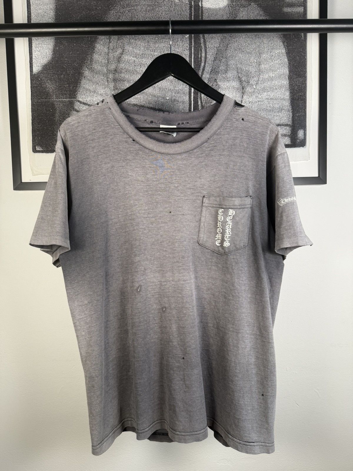 Chrome Hearts ULTIMATE VINTAGE CHROME⛓️90s THRASHED & SUNFADED LOGO POCKET Size US L / EU 52-54 / 3 - 7 Thumbnail