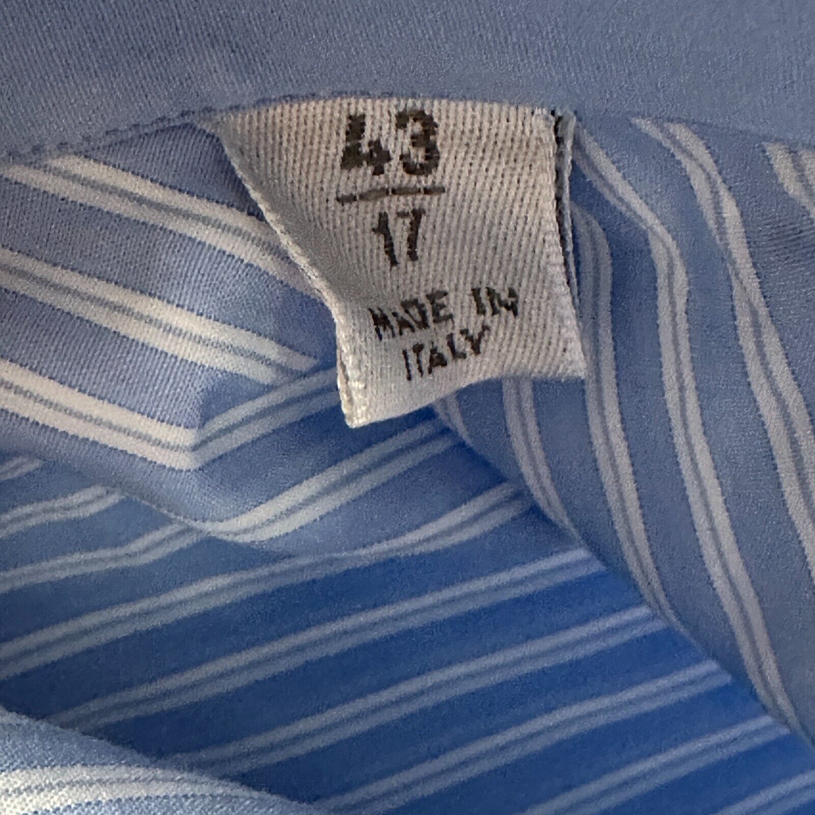 The Unbranded Brand Marol Bologna Dress Shirt Mens 43 17 Blue White Striped Size US L / EU 52-54 / 3 - 7 Thumbnail