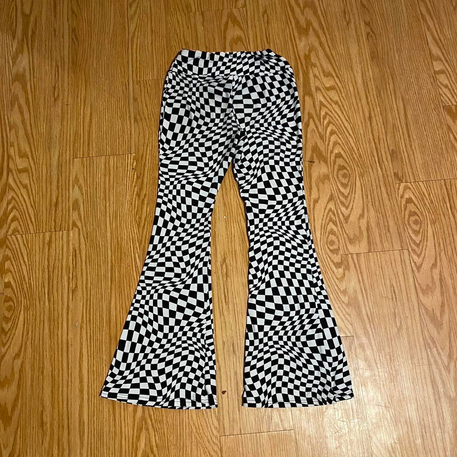 Other Checkered flare pants Size 27" / US 4 / IT 40 - 3 Thumbnail