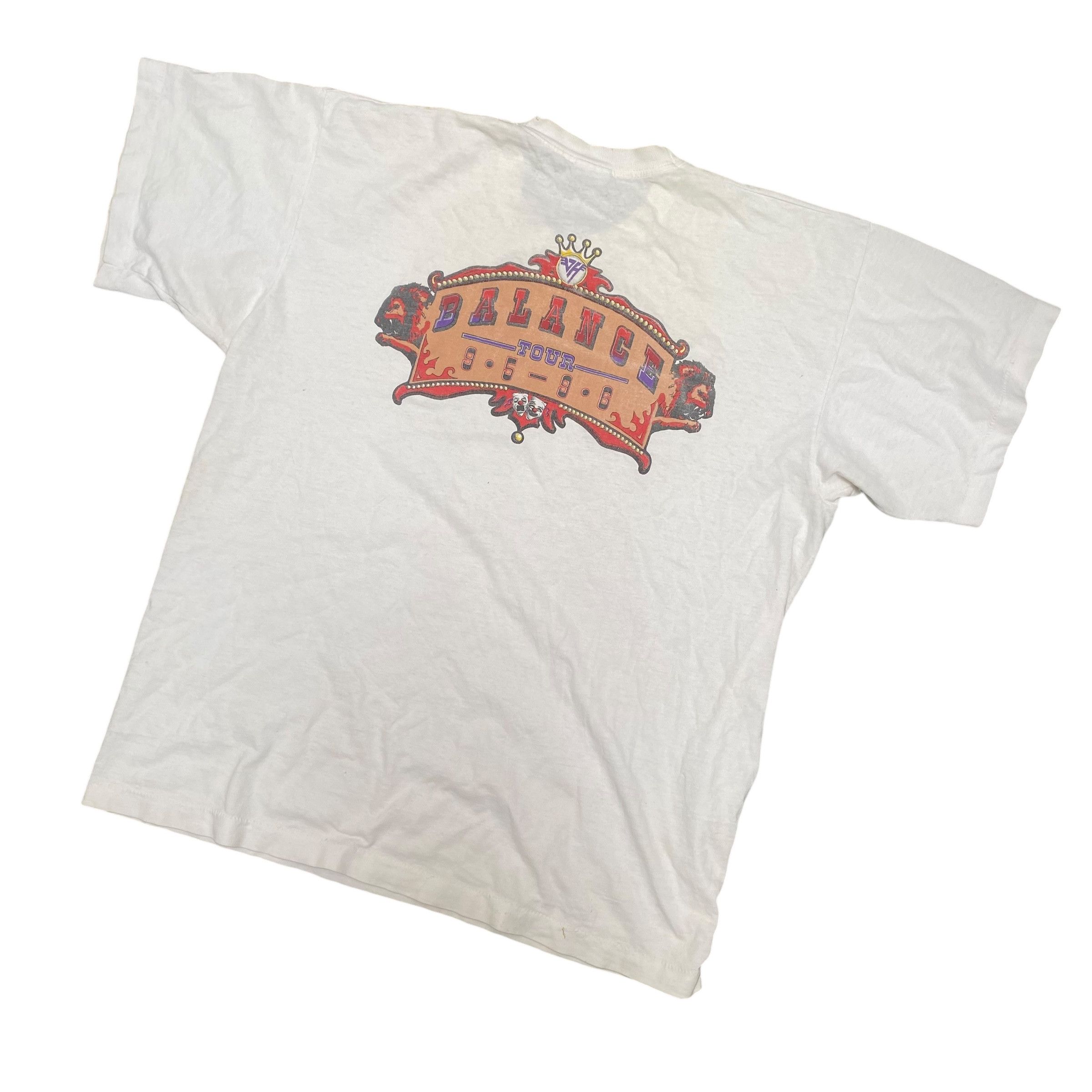 Vintage Van Halen 1995 Single Stitch Balance Tour Clown Graphic Tee Size US XL / EU 56 / 4 - 9 Thumbnail