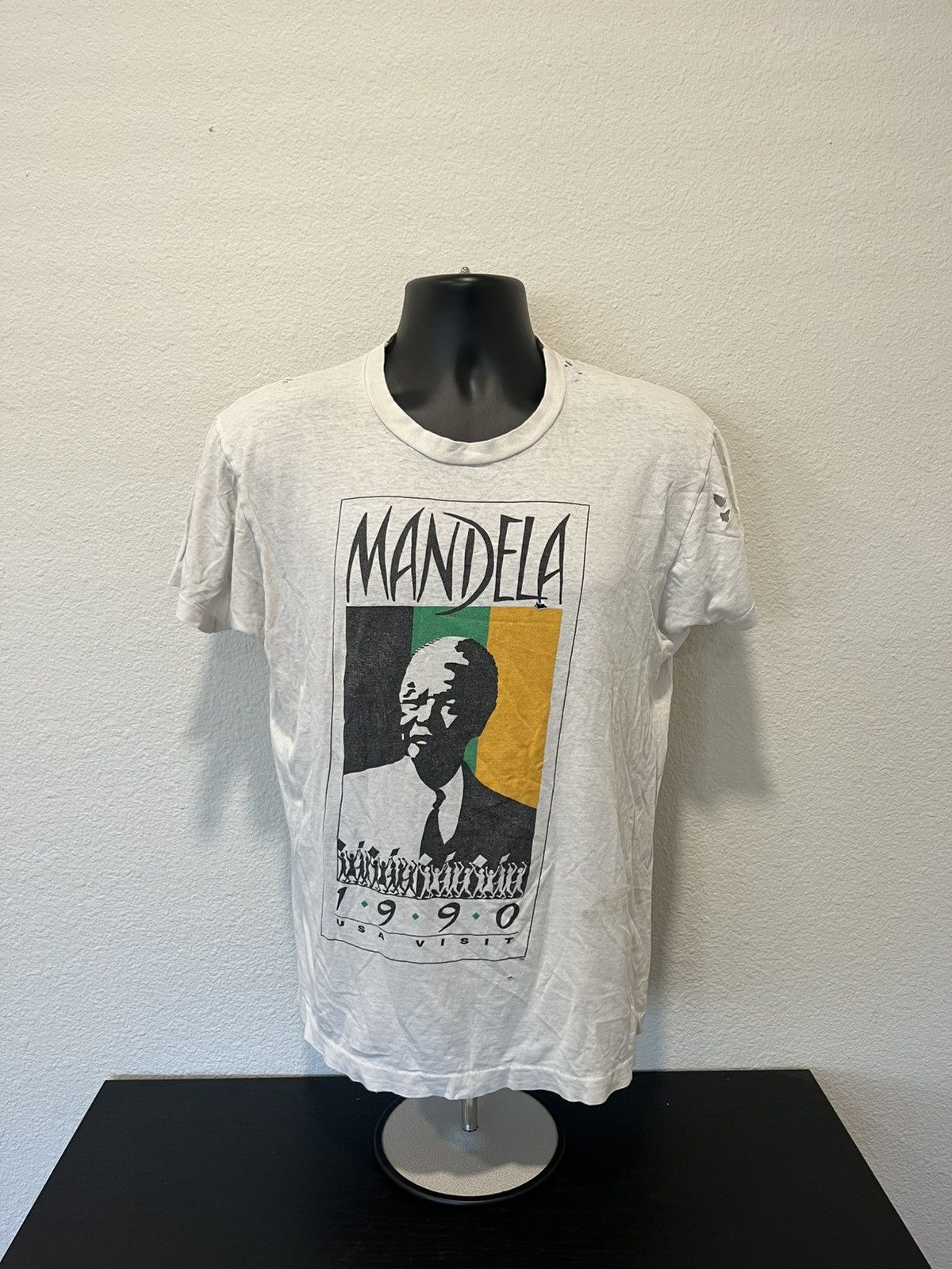 Vintage 90s Nelson Mandela USA visit shirt Size US S / EU 44-46 / 1 - 1 Thumbnail