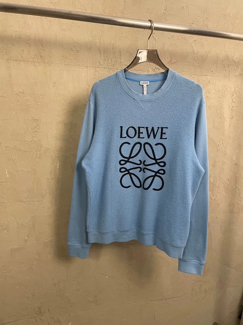 Loewe Loewe Sky-blue embroidered Logo reverse-wearing round neck Size M / US 6-8 / IT 42-44 - 1 Thumbnail