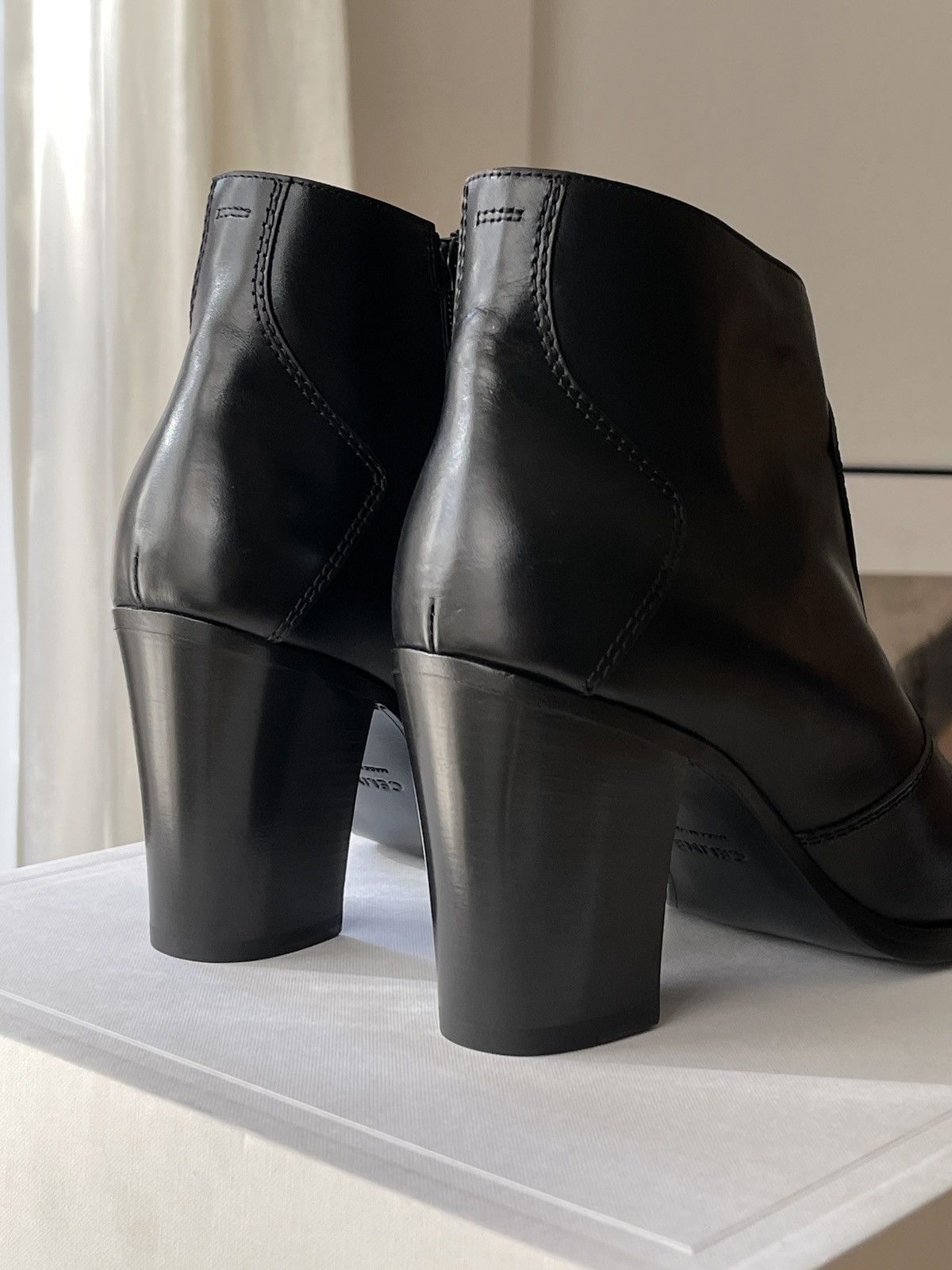 Celine × Hedi Slimane FW20 Pages 85 Zipped Boots In Shiny Calfskin Size US 8 / EU 41 - 8 Thumbnail
