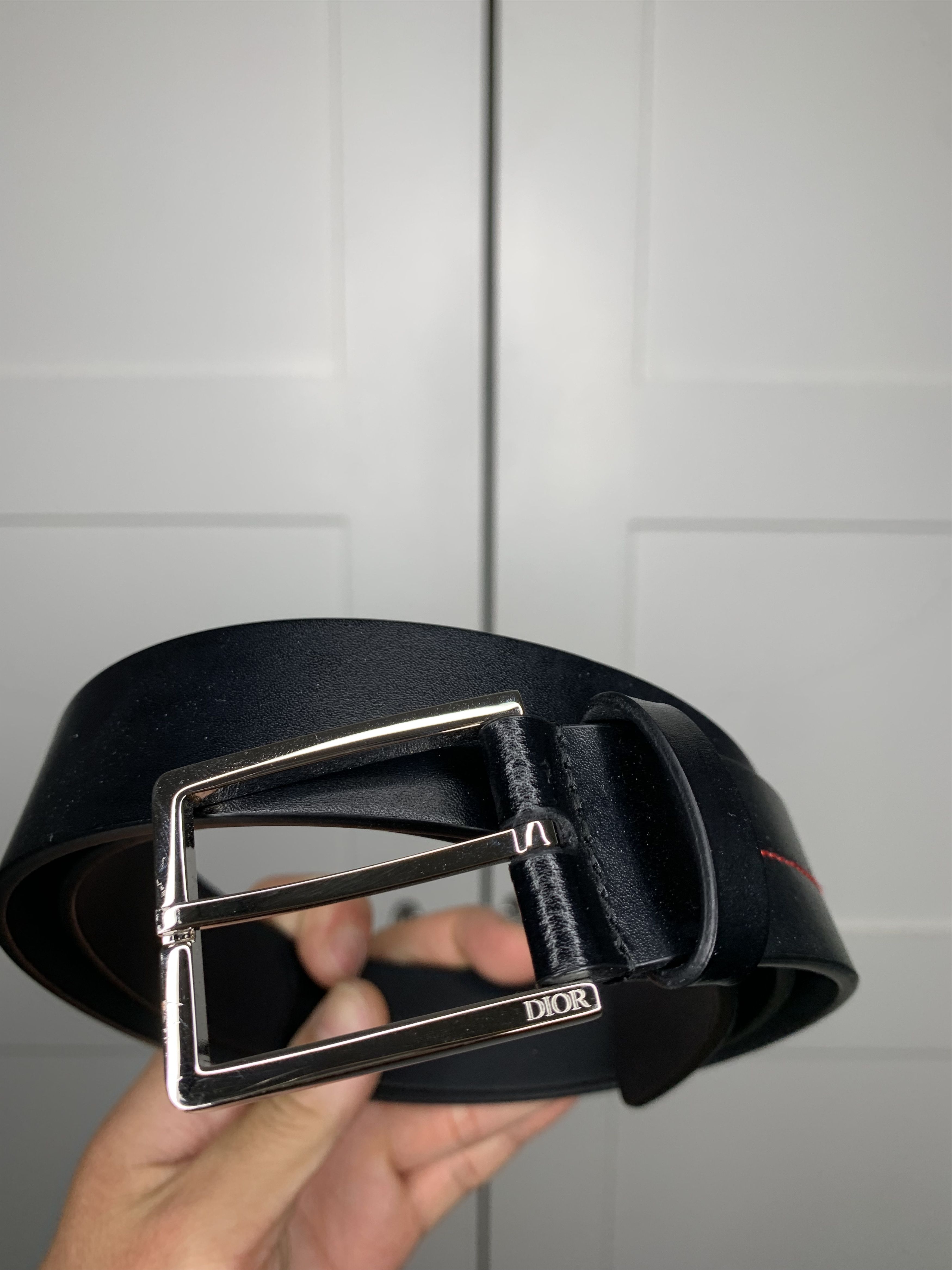 Dior Dior Logo Black Belt Size 32 - 1 Thumbnail