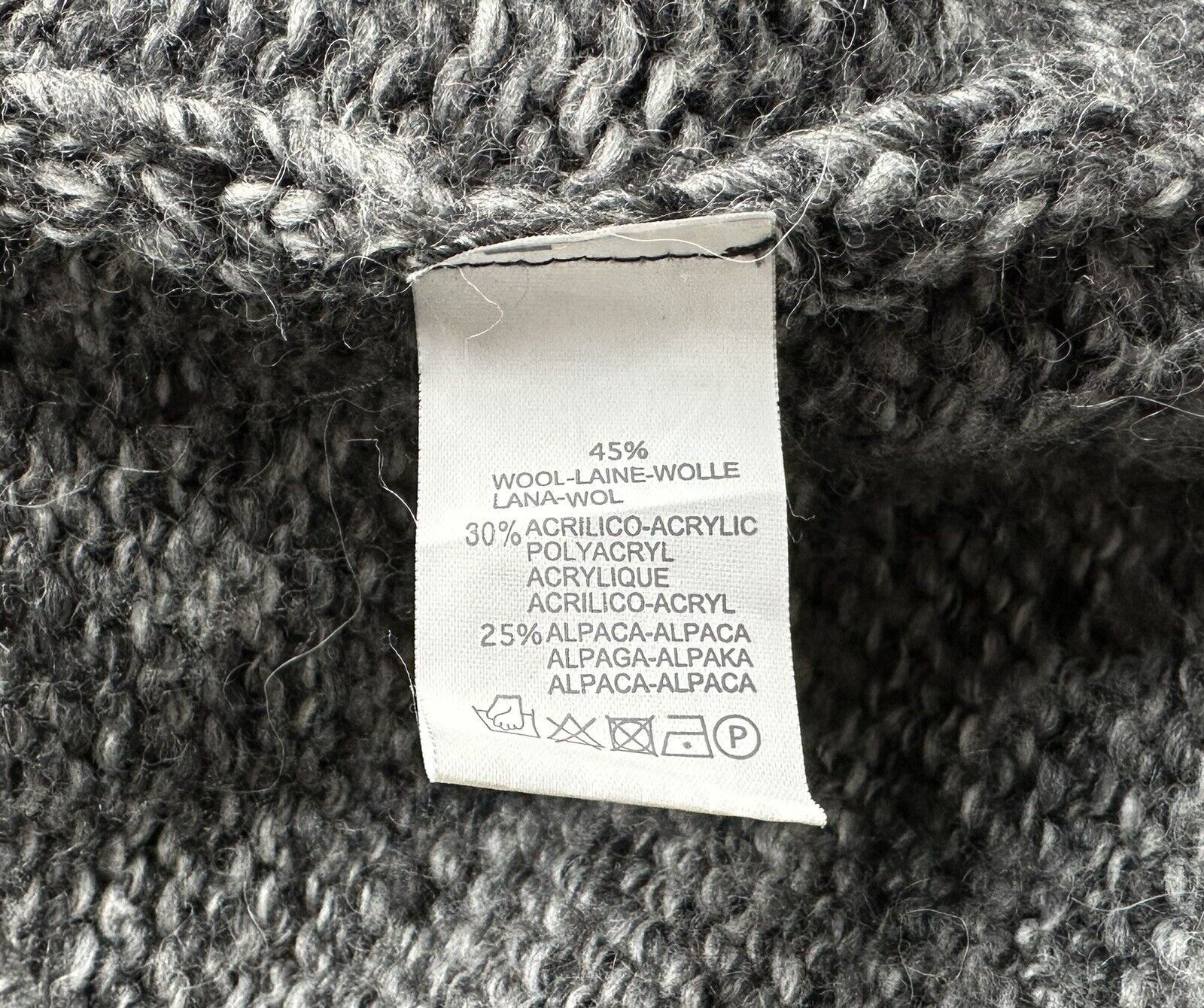 Daniele Fiesoli Men's Sweater Jumper Alpaca Wool L