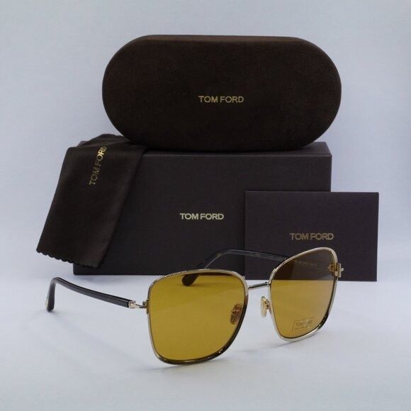 Tom Ford Tom Ford FT1029 32E Sunglasses Rose Gold Square Frame Size ONE SIZE - 11 Thumbnail