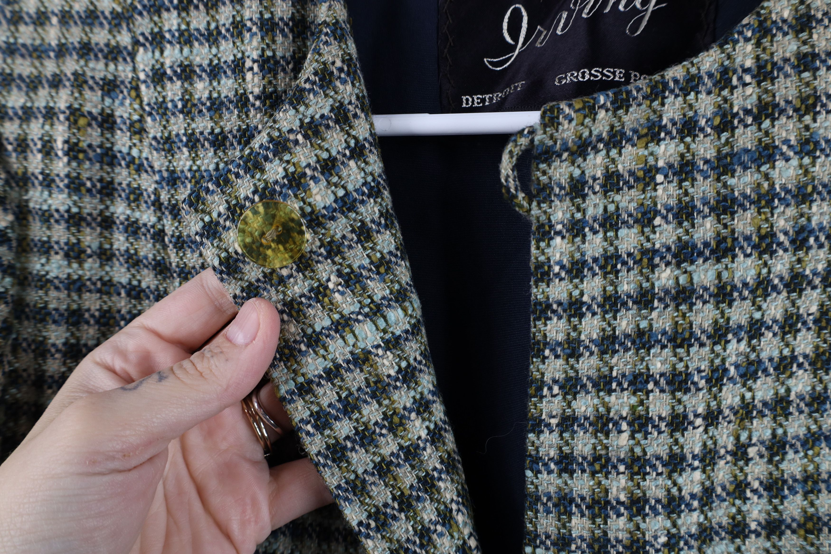 Vintage Vintage 50s 60s Rockabilly Blazer Suit Jacket Plaid USA Size L / US 10 / IT 46 - 5 Thumbnail