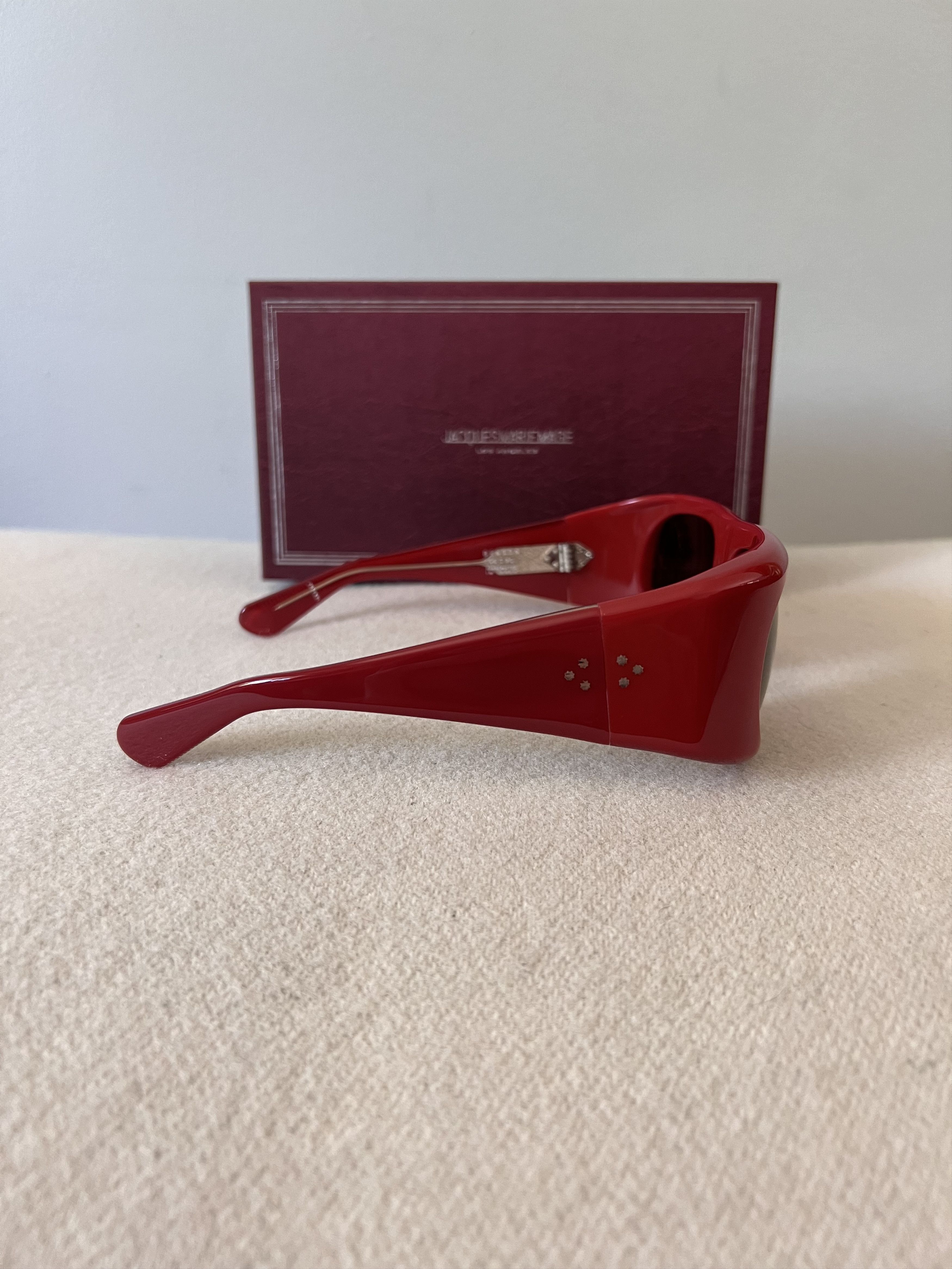 Jacques Marie Mage Jacques Marie Mage Benson Sunglasses in Vermillion Red Size ONE SIZE - 4 Thumbnail