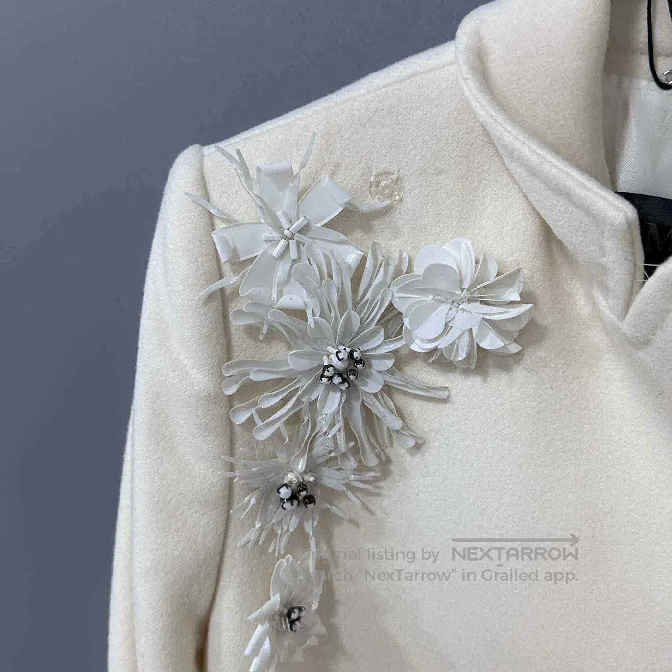 Max Mara MaxMara Black Label Floral Long Coat. Size M / US 6-8 / IT 42-44 - 4 Thumbnail