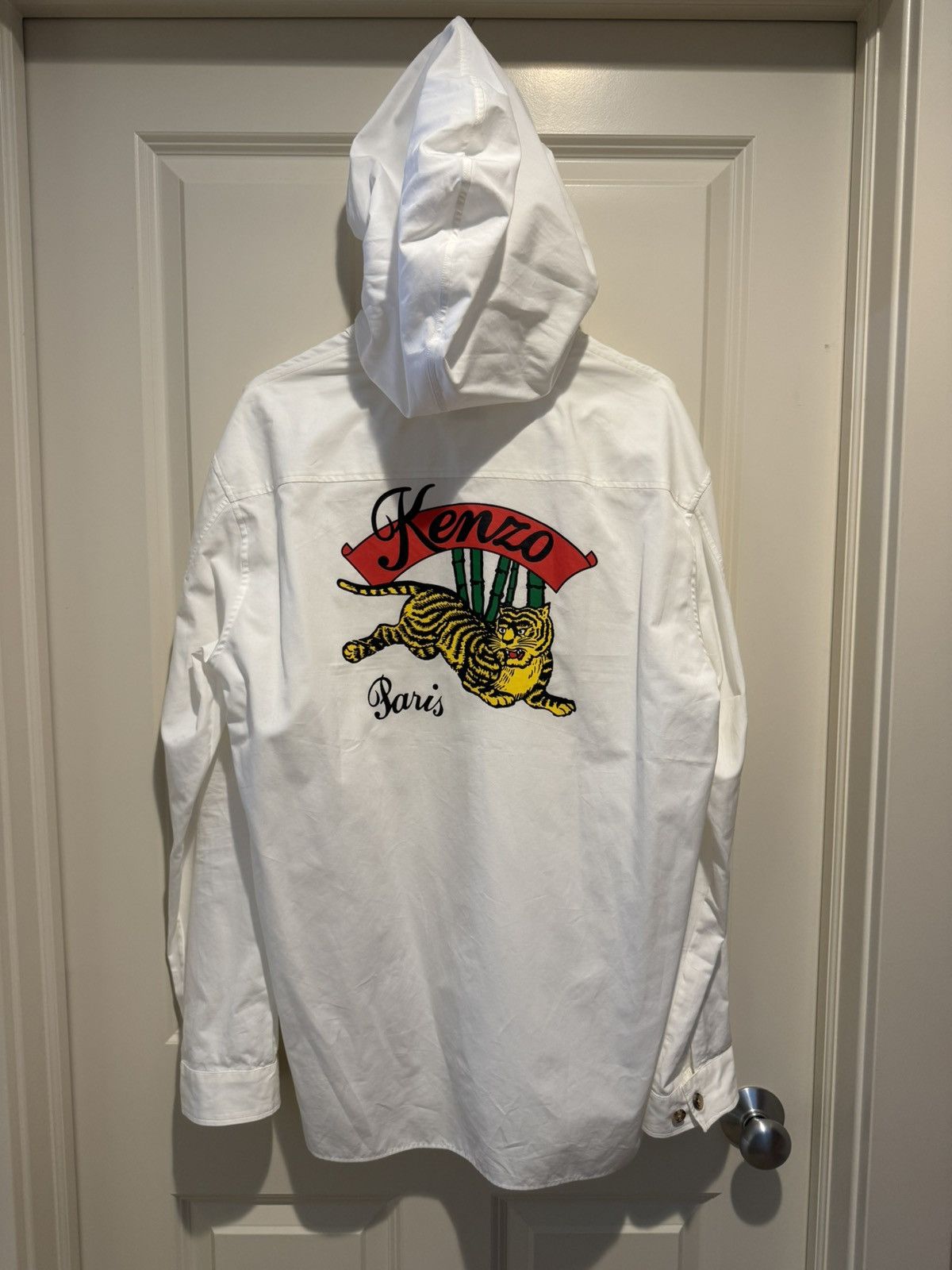 Kenzo Kenzo hooded button up logo front/back Size US L / EU 52-54 / 3 - 2 Thumbnail