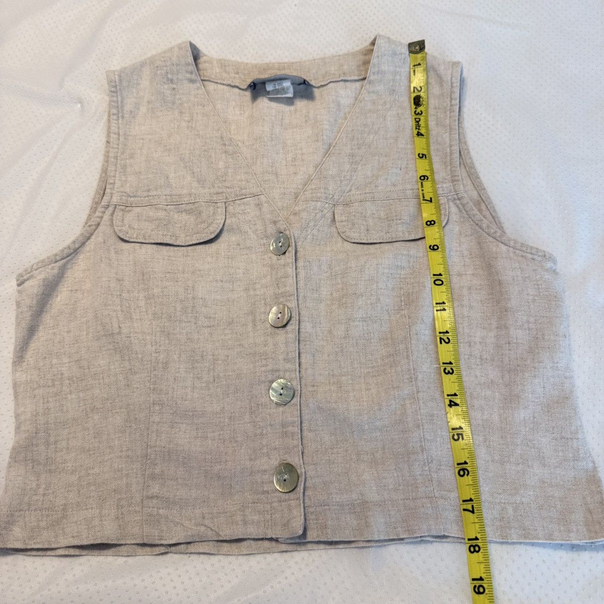 Vintage Vintage Carol Anderson Linen Blend Vest Top Size 8 Oatmeal Size M / US 6-8 / IT 42-44 - 6 Thumbnail
