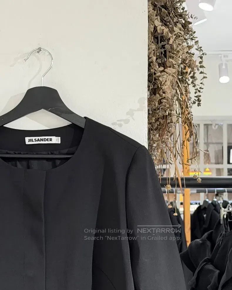 Jil Sander Jil Sander size 40 Black collarless fleece coat Size M / US 6-8 / IT 42-44 - 3 Thumbnail
