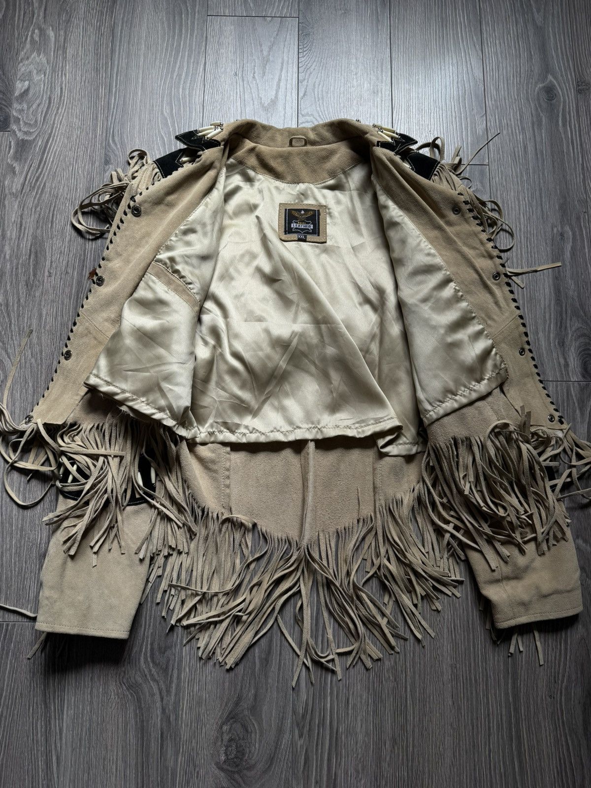 MDK Real Leather Mens Suede Fringe Cowboy western jacket L Size US L / EU 52-54 / 3 - 5 Thumbnail
