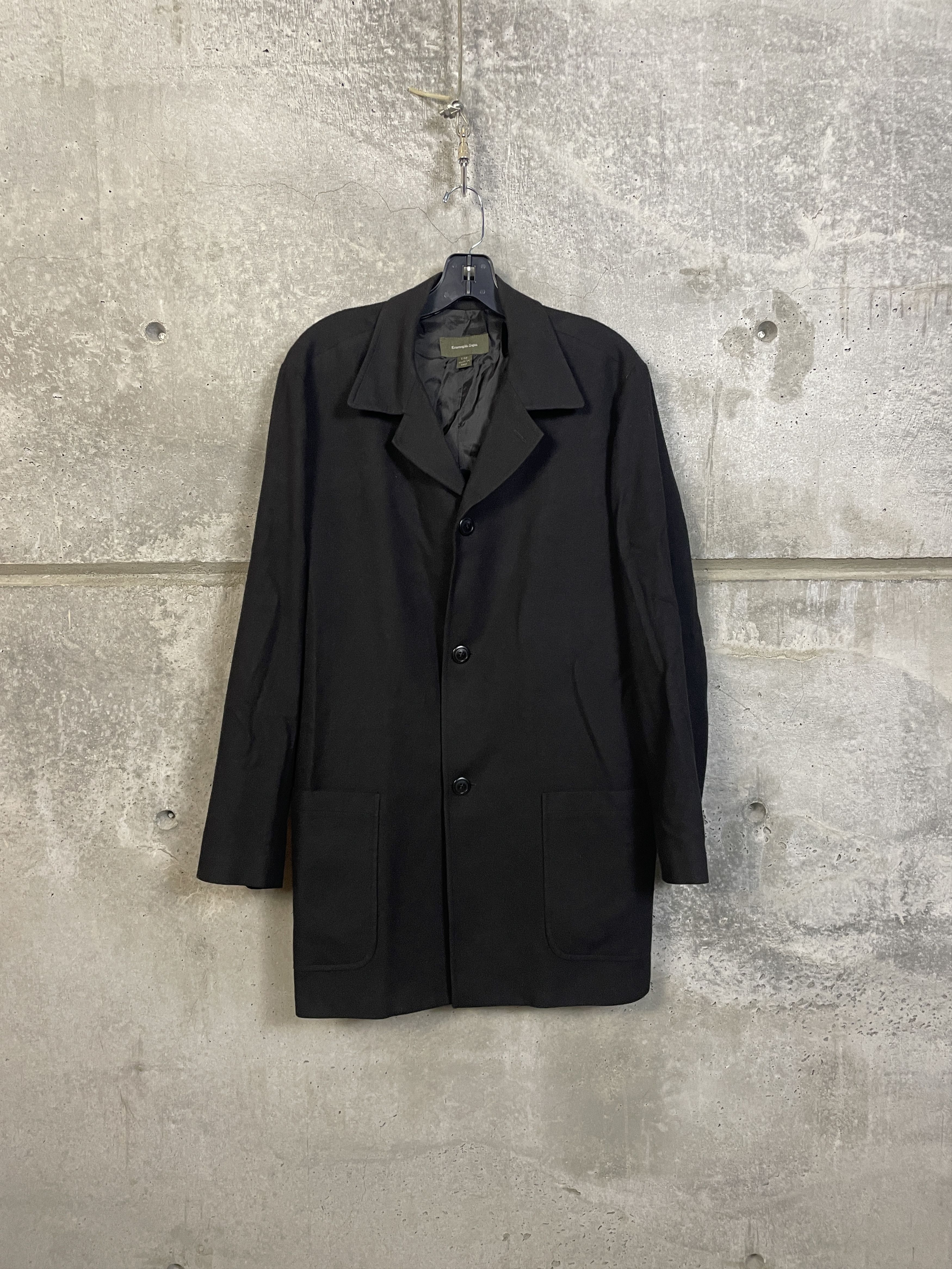 Ermenegildo Zegna Ermenegildo Zegna Black Cashmere Coat Size US L / EU 52-54 / 3 - 1 Thumbnail