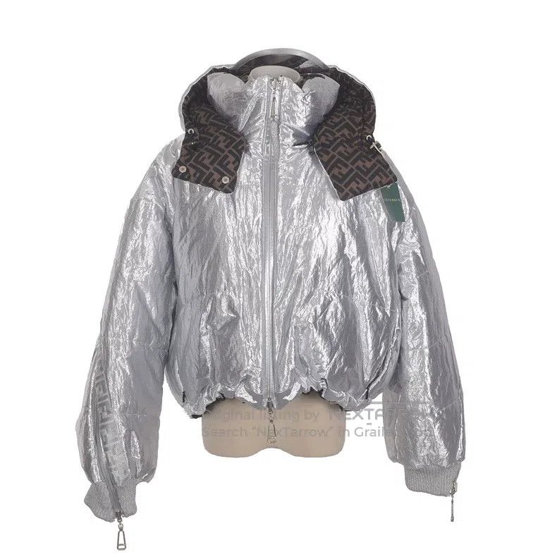 Fendi Fendi Monogrammed Patchwork Polyester Wool Nylon Puffer Ja Size S / US 4 / IT 40 - 1 Thumbnail